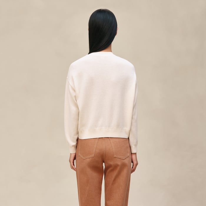 Beige Parchemin "A Propos De Bottes" Long-sleeve Sweater