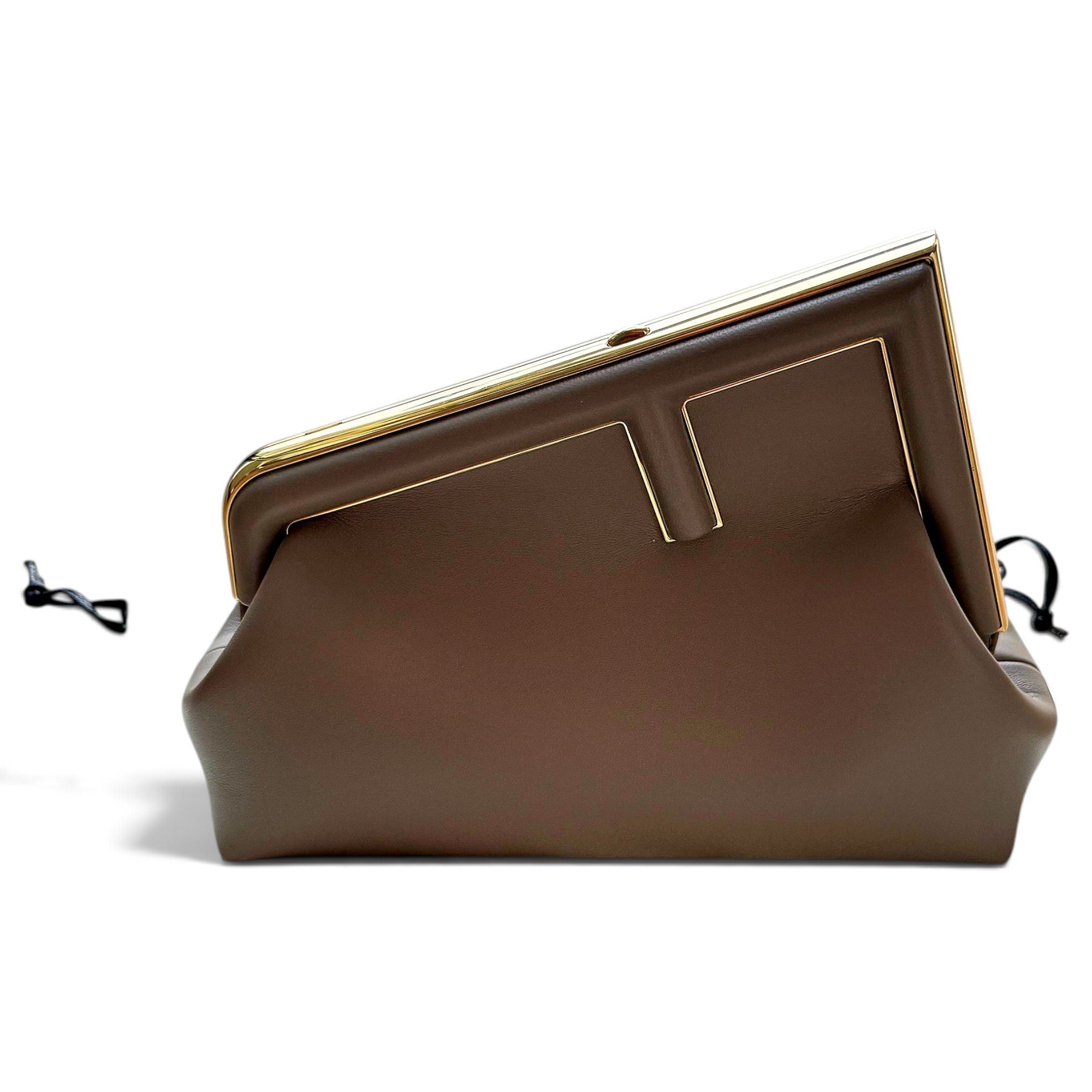 Leather clutch bag