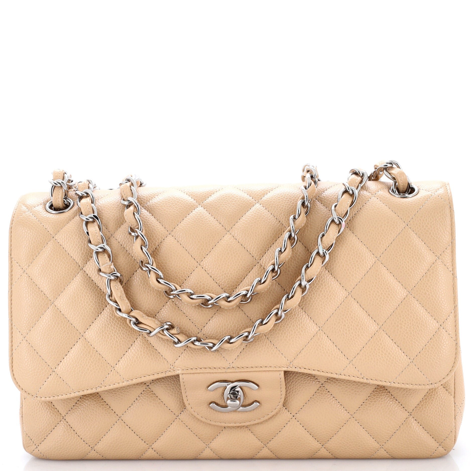 Classic Double Flap Bag Quilted Caviar Jumbo