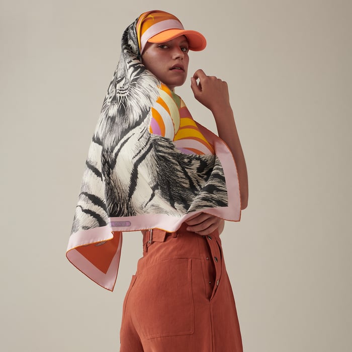 Tigre Royal 더블 페이스 스카프 90