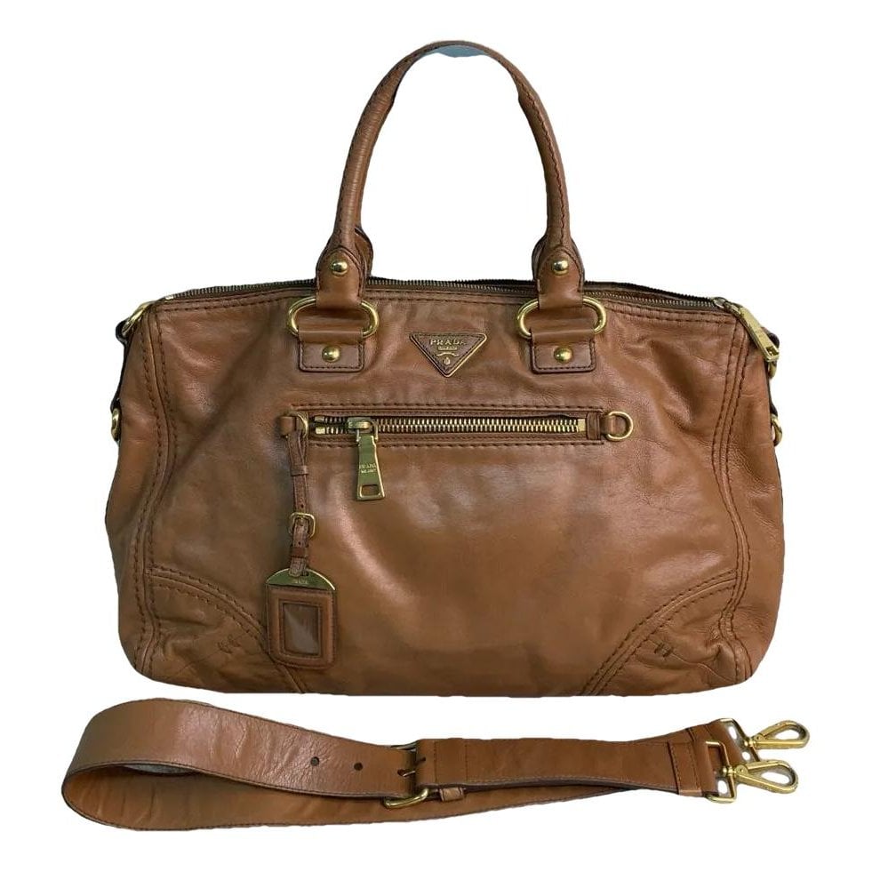 Madras leather handbag