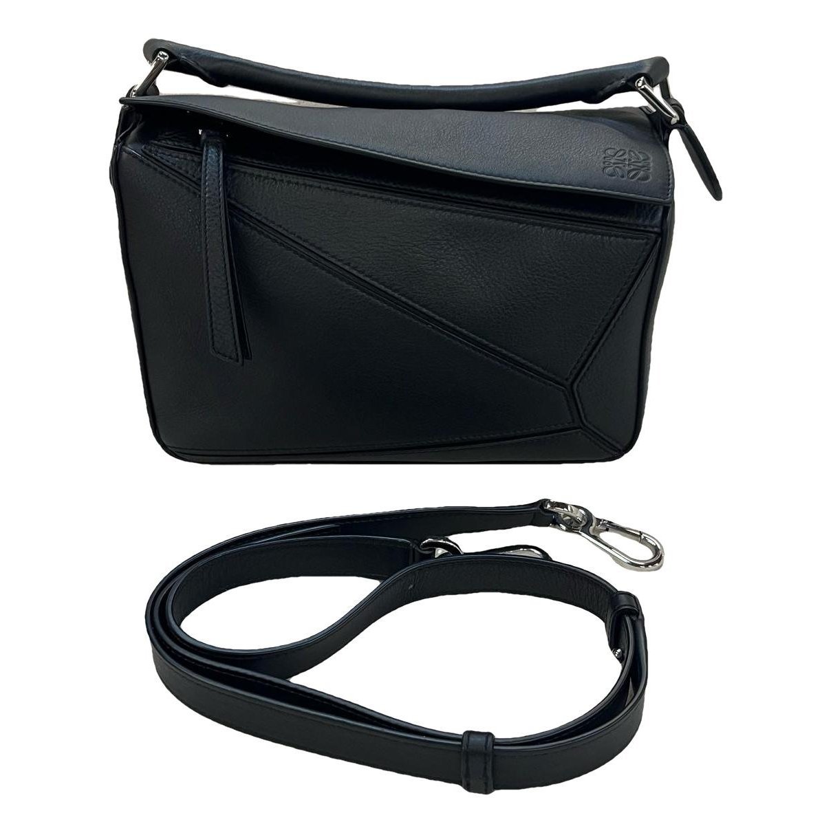 Puzzle leather crossbody bag