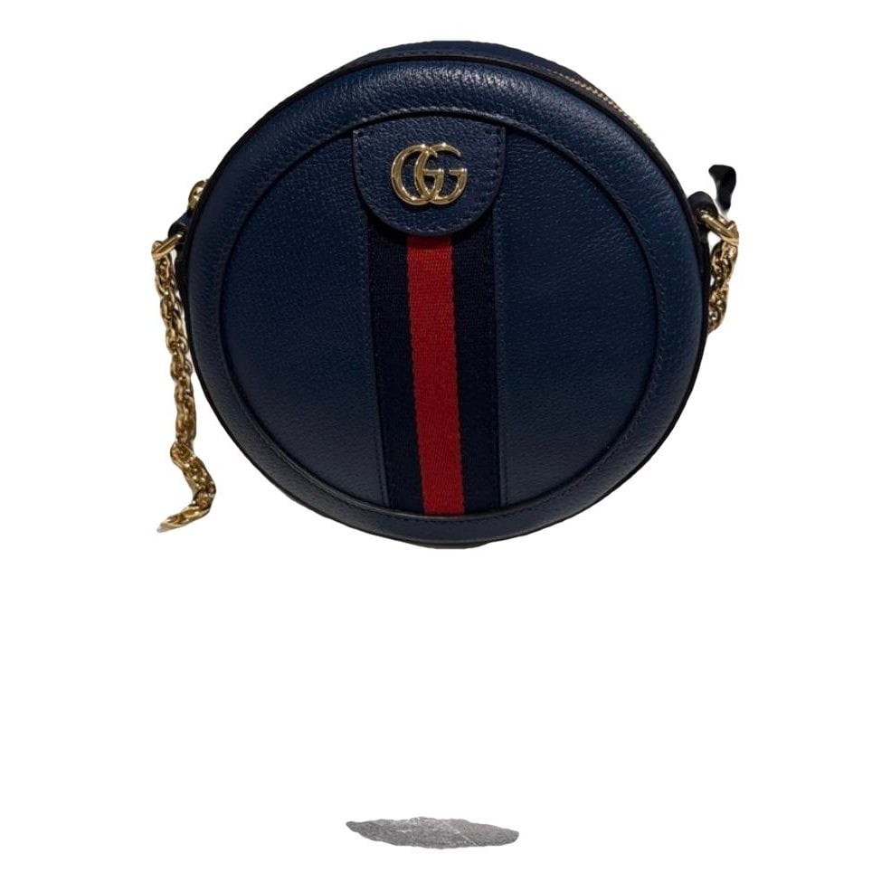 Ophidia Round leather crossbody bag