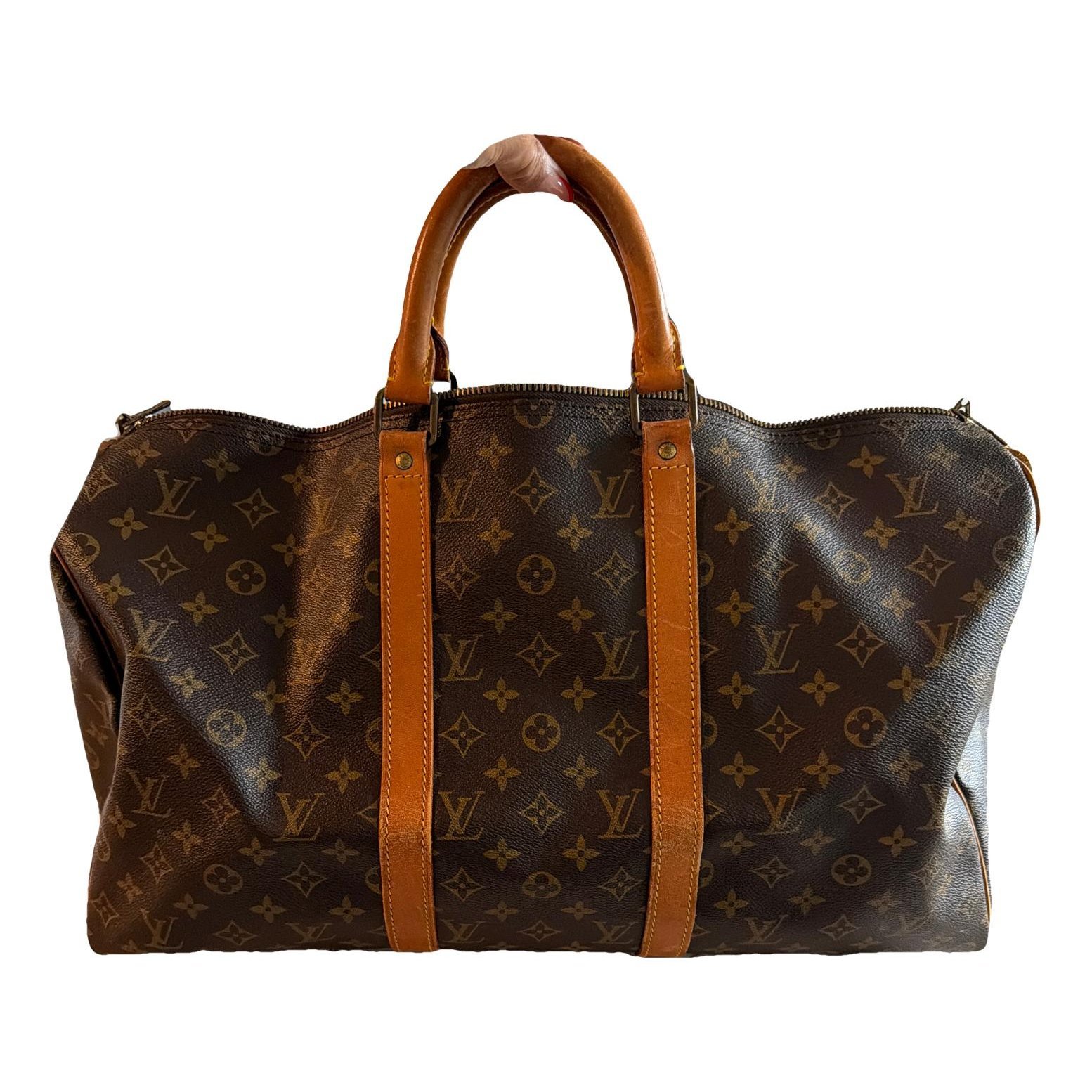 Keepall leather travel bag
