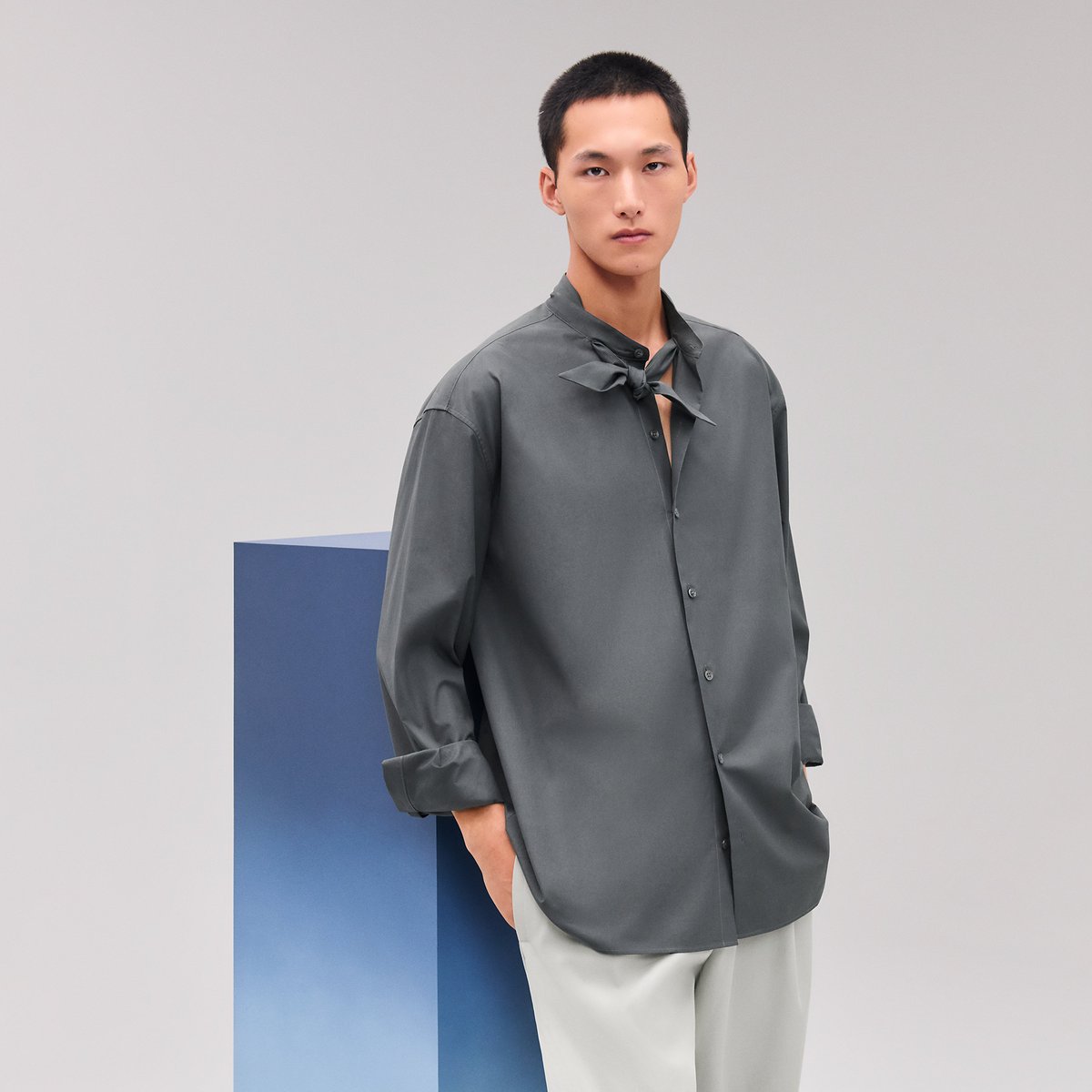 Orage Boxy Fit Shirt With Marius Collar