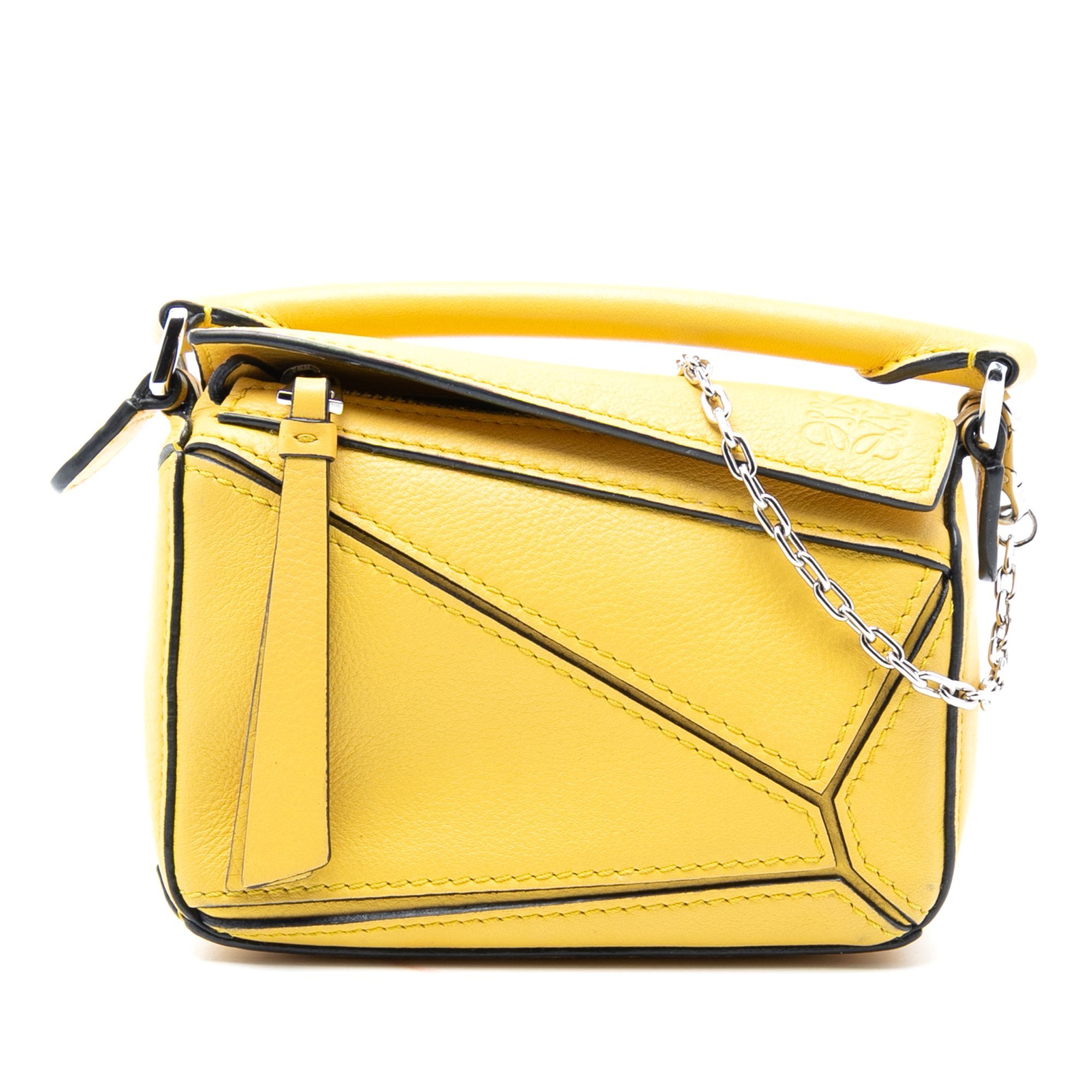 Puzzle leather handbag