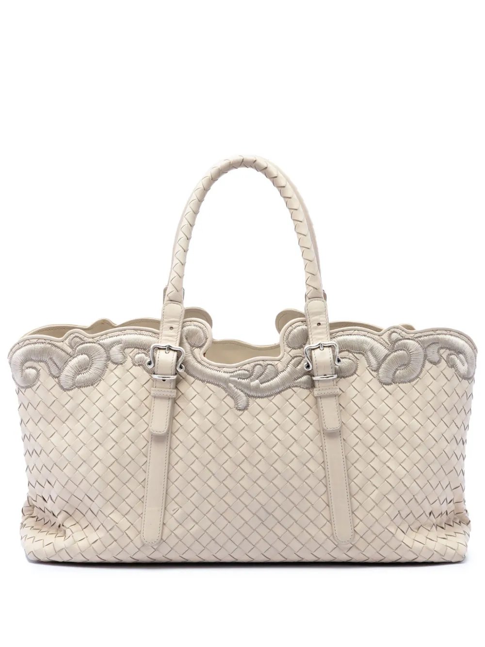 2000-2007 Embroidered Nappa Intrecciato tote bag
