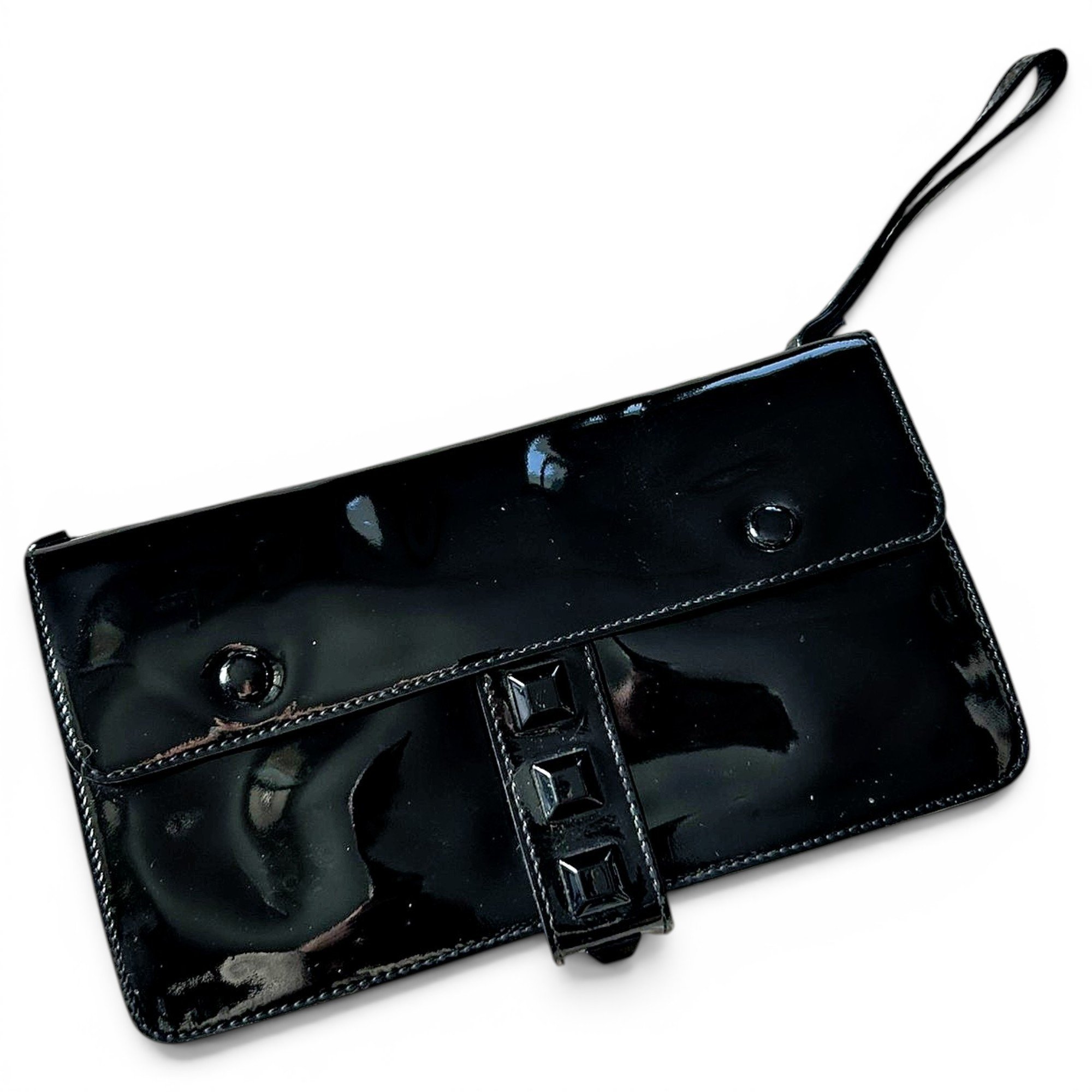 Leather clutch bag