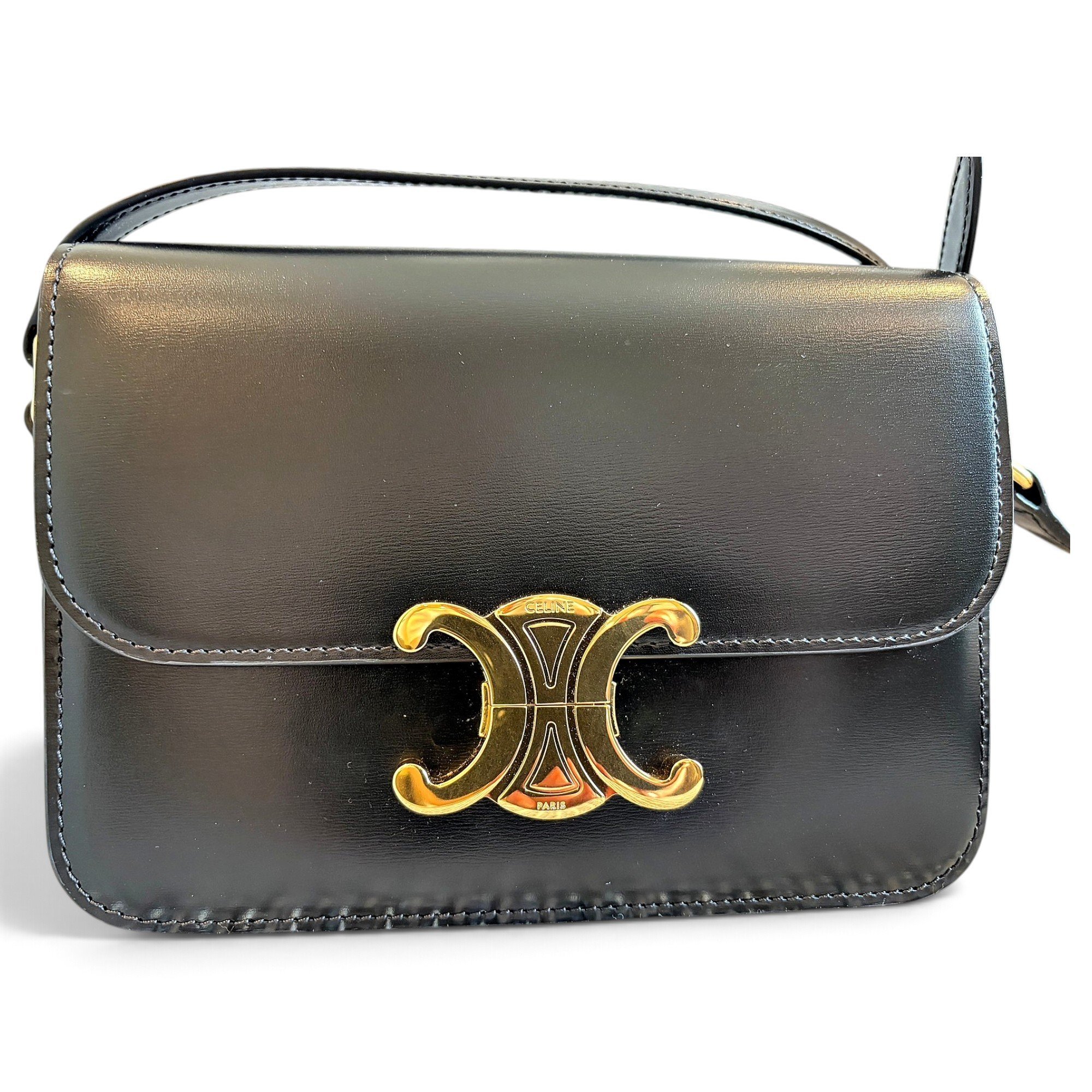 Triomphe leather handbag