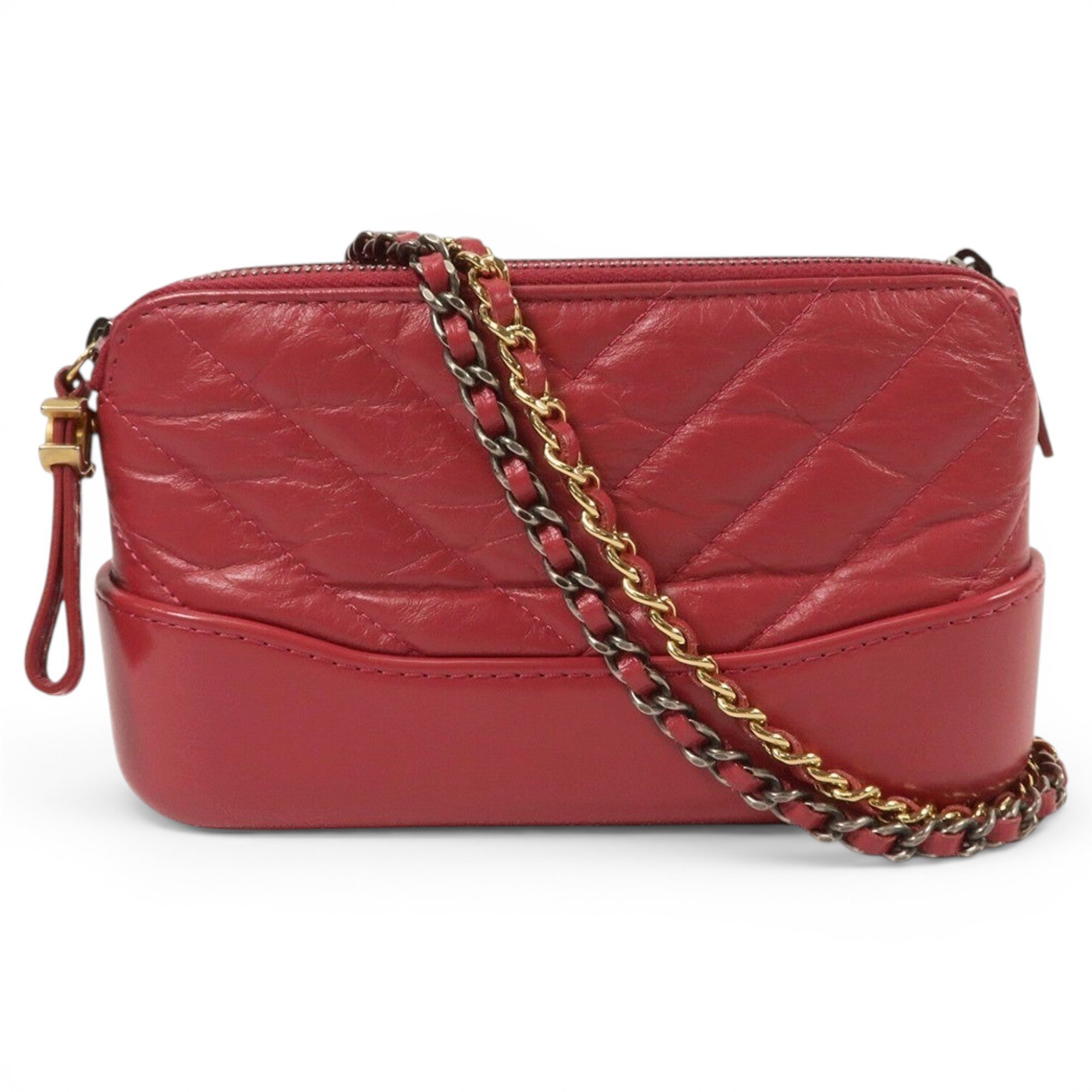 Chanel 19 leather clutch bag