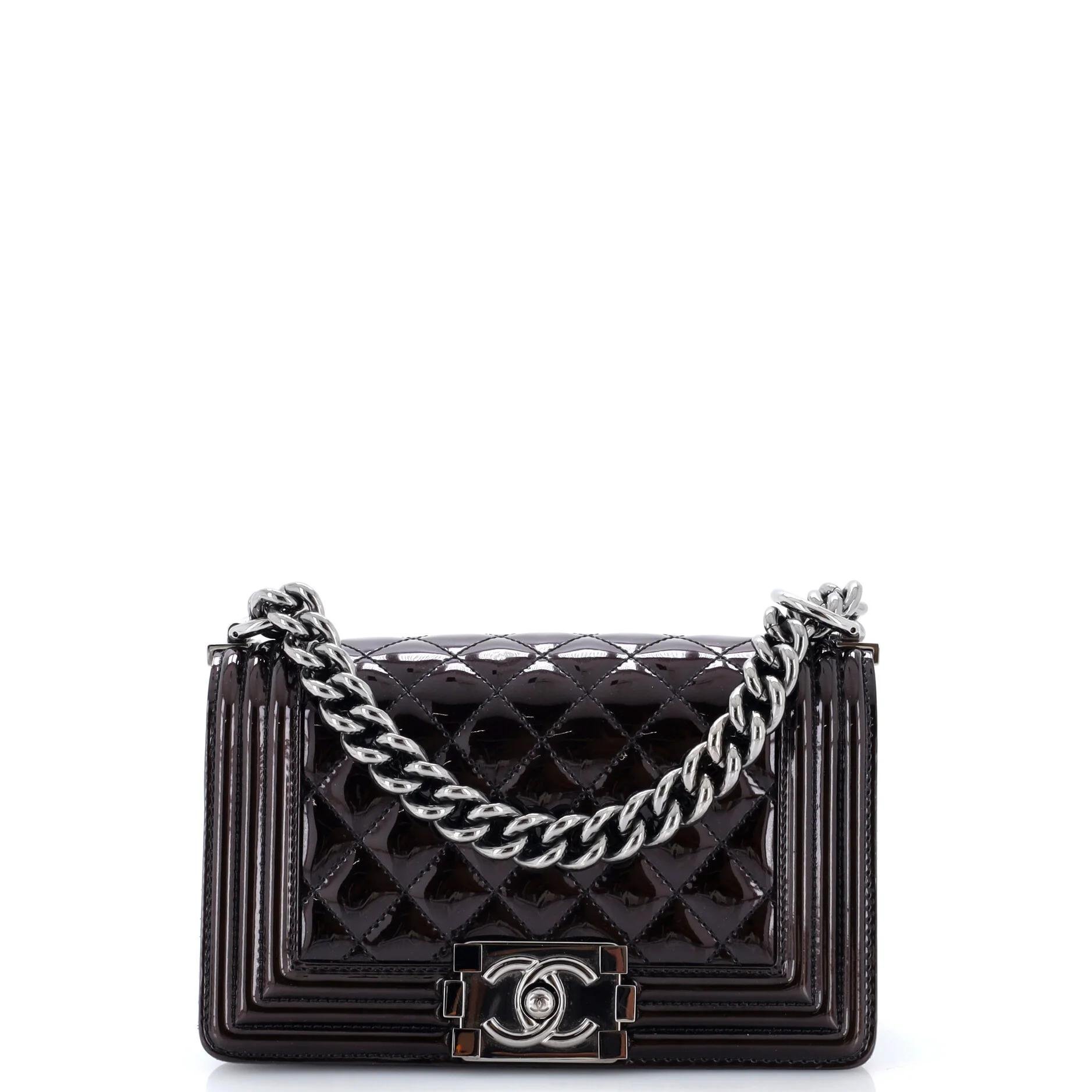 Boy patent leather crossbody bag
