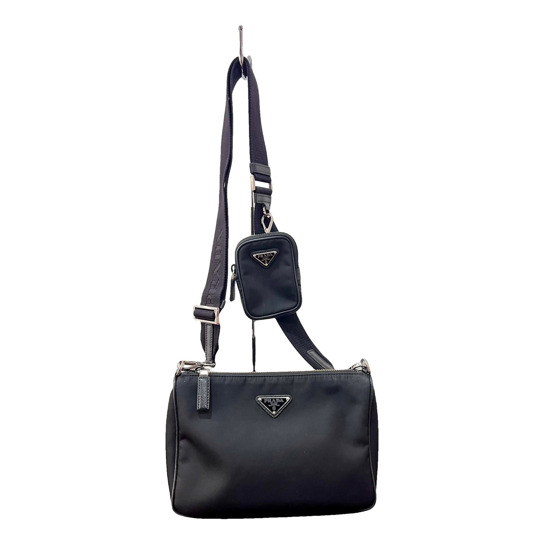 Re-Edition 2000 Double Zip cloth crossbody bag