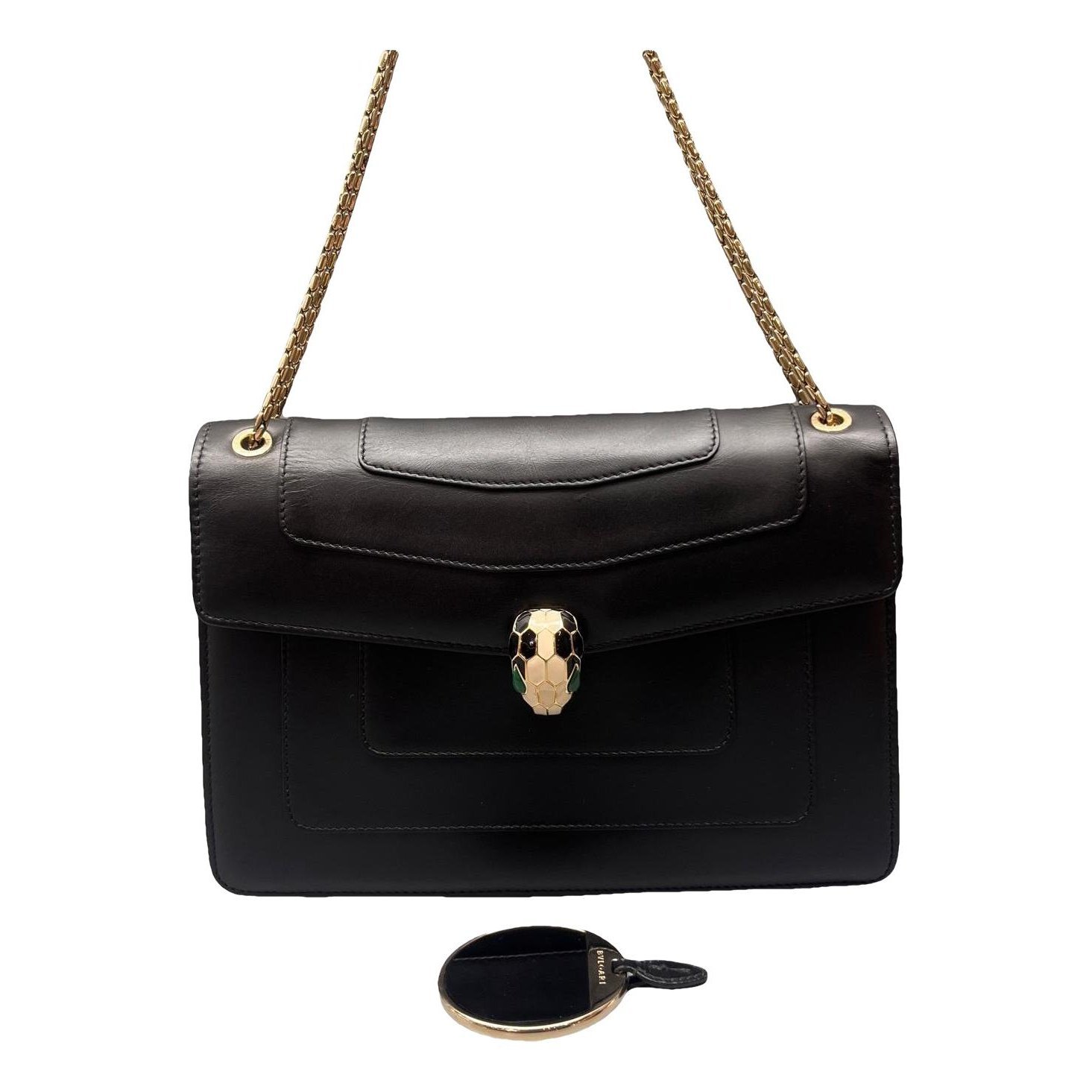 Serpenti leather handbag