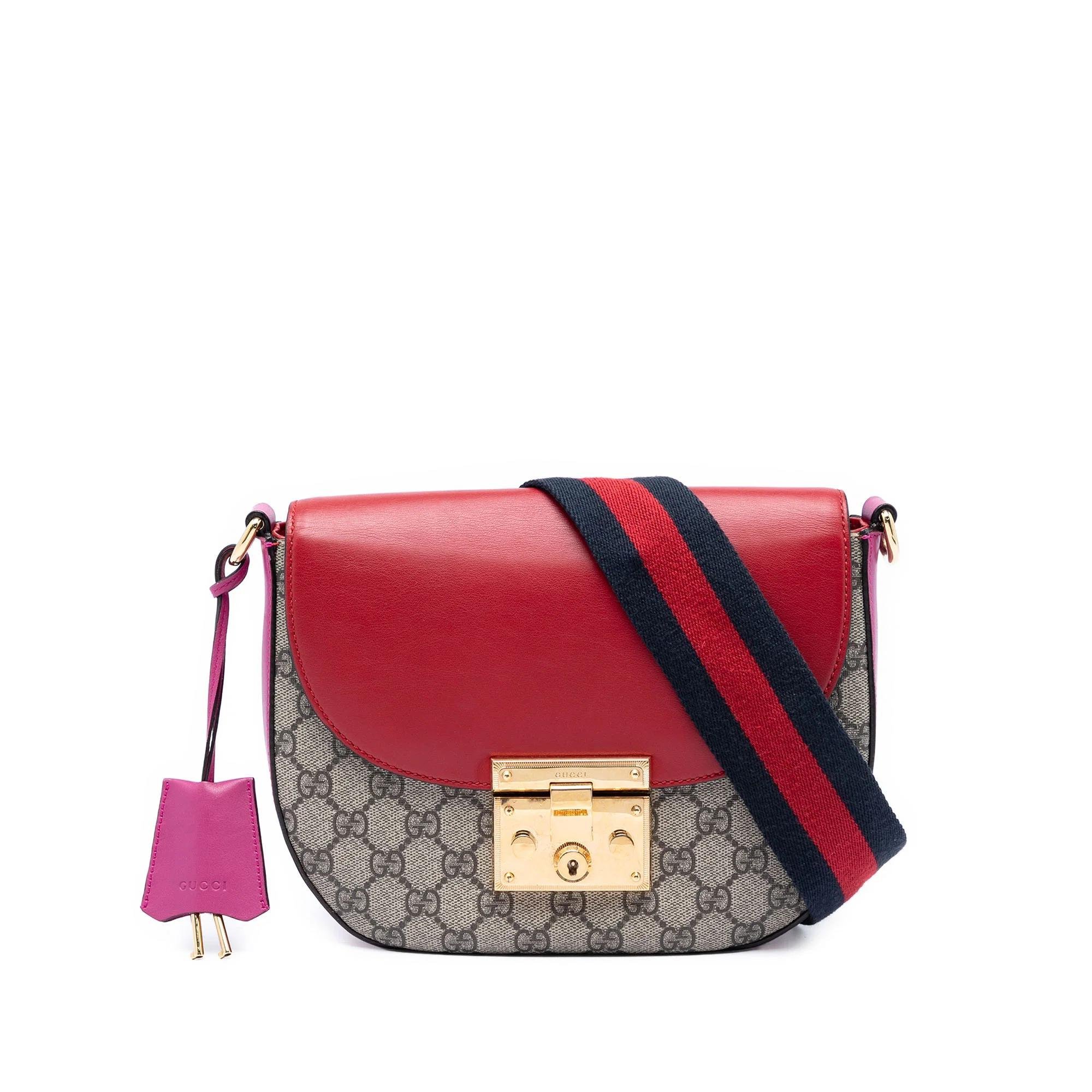 Padlock leather crossbody bag