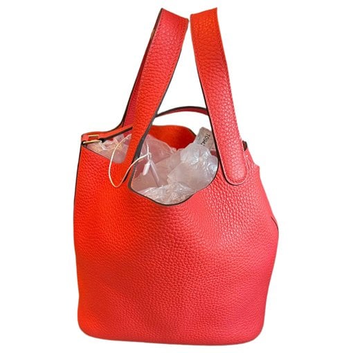 Picotin leather tote