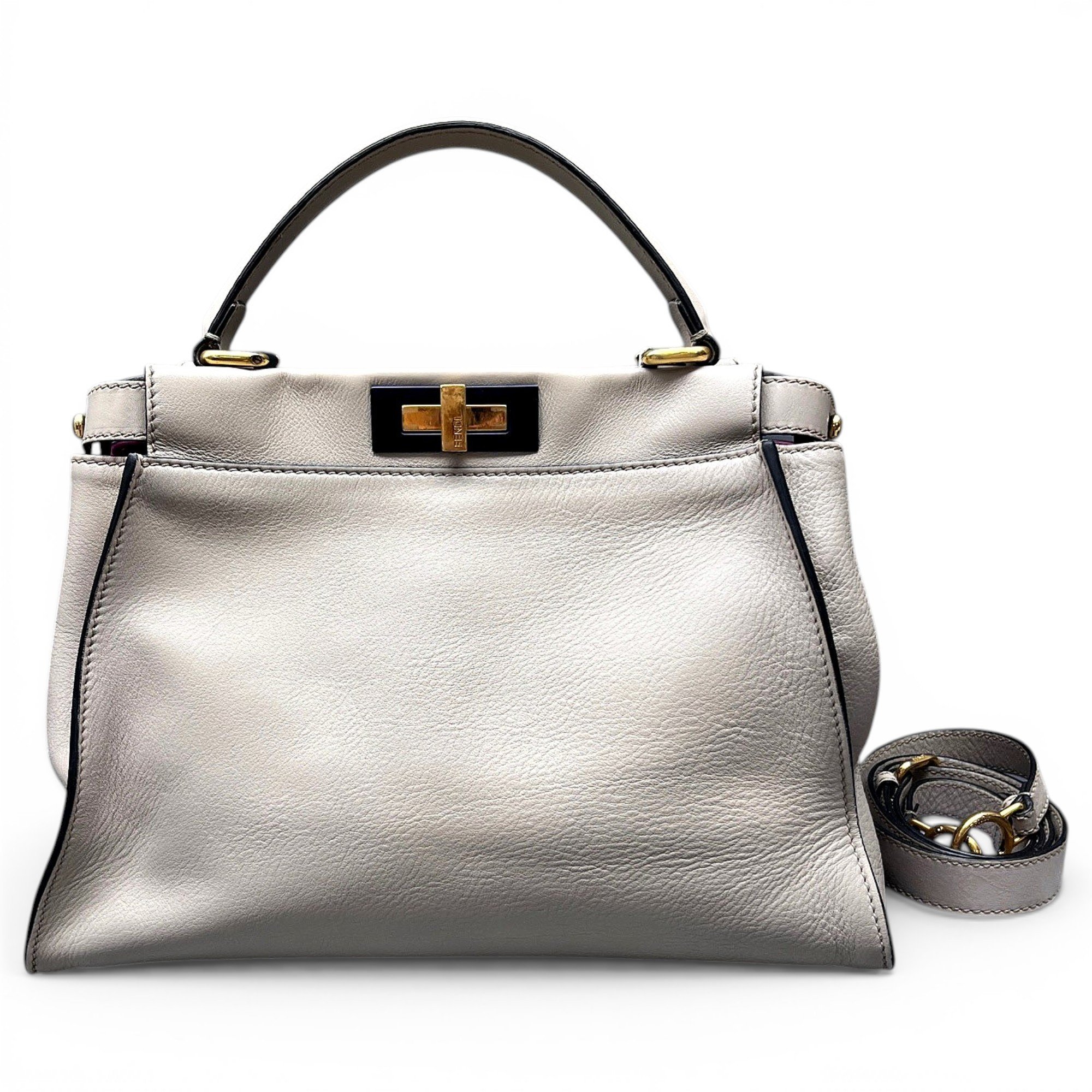 Peekaboo leather handbag