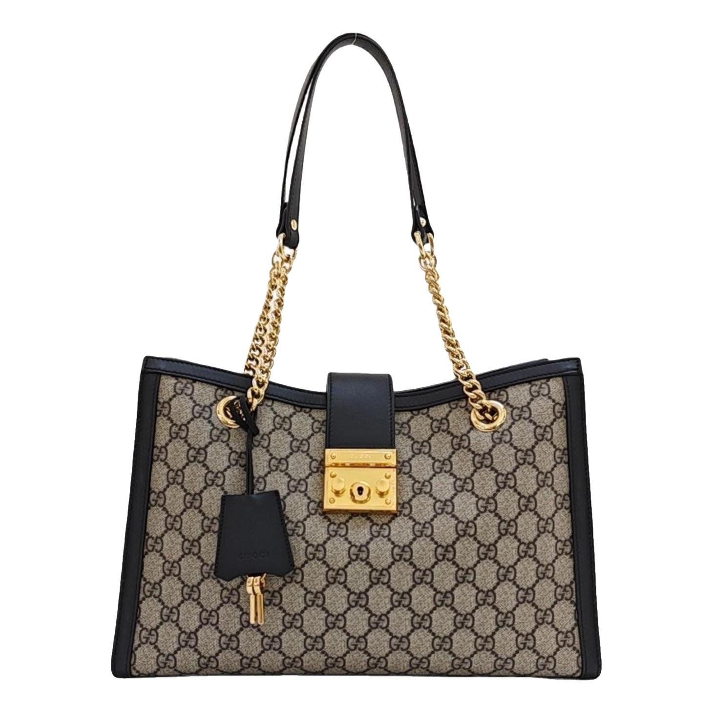 Padlock leather handbag
