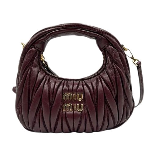 Miu Wander leather crossbody bag