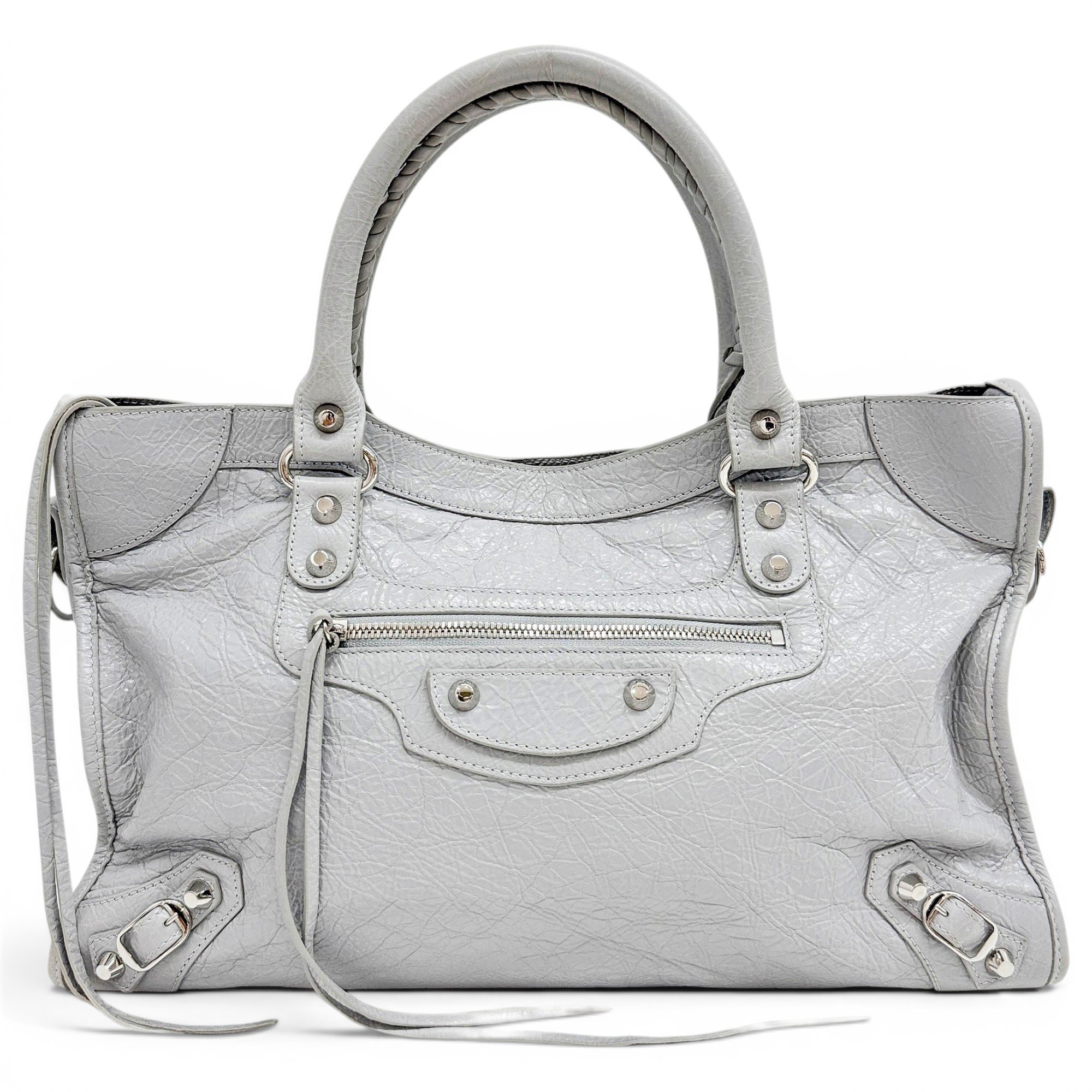 City leather handbag