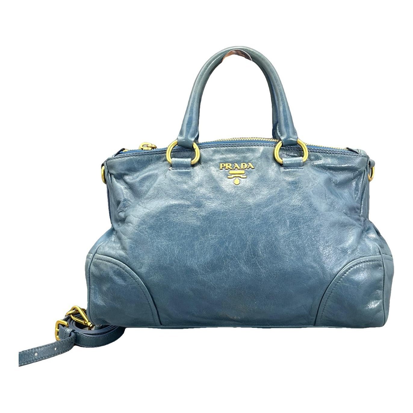 Pyramid leather tote