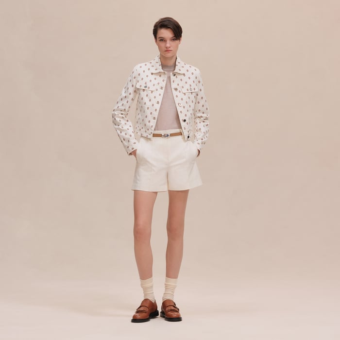 Marron Fauve "Chaine d'Ancre" Denim Jacket