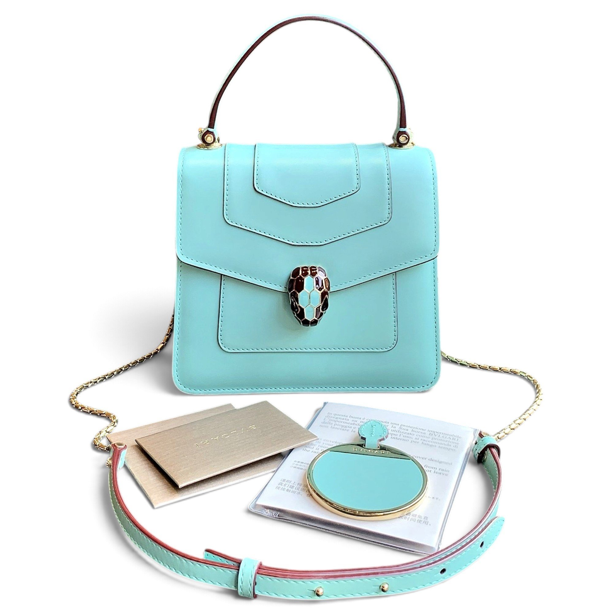 Serpenti leather handbag