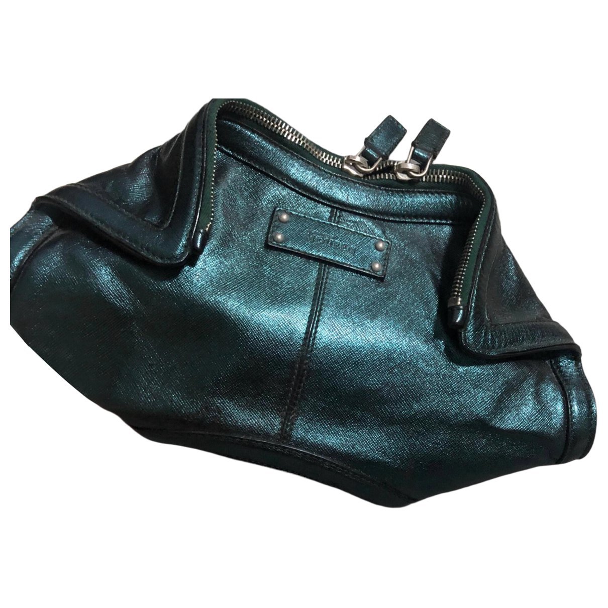 Manta leather clutch bag
