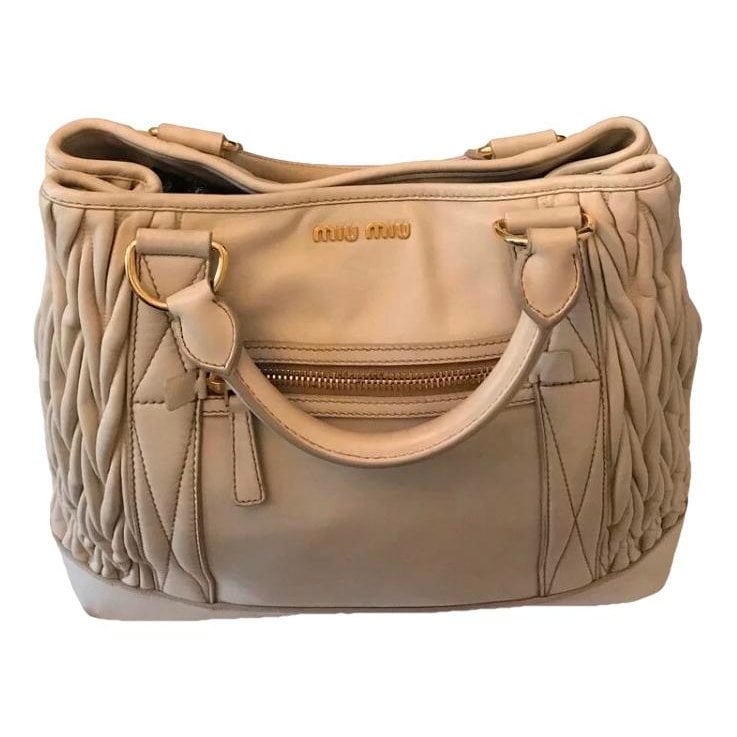 Matelassé leather tote