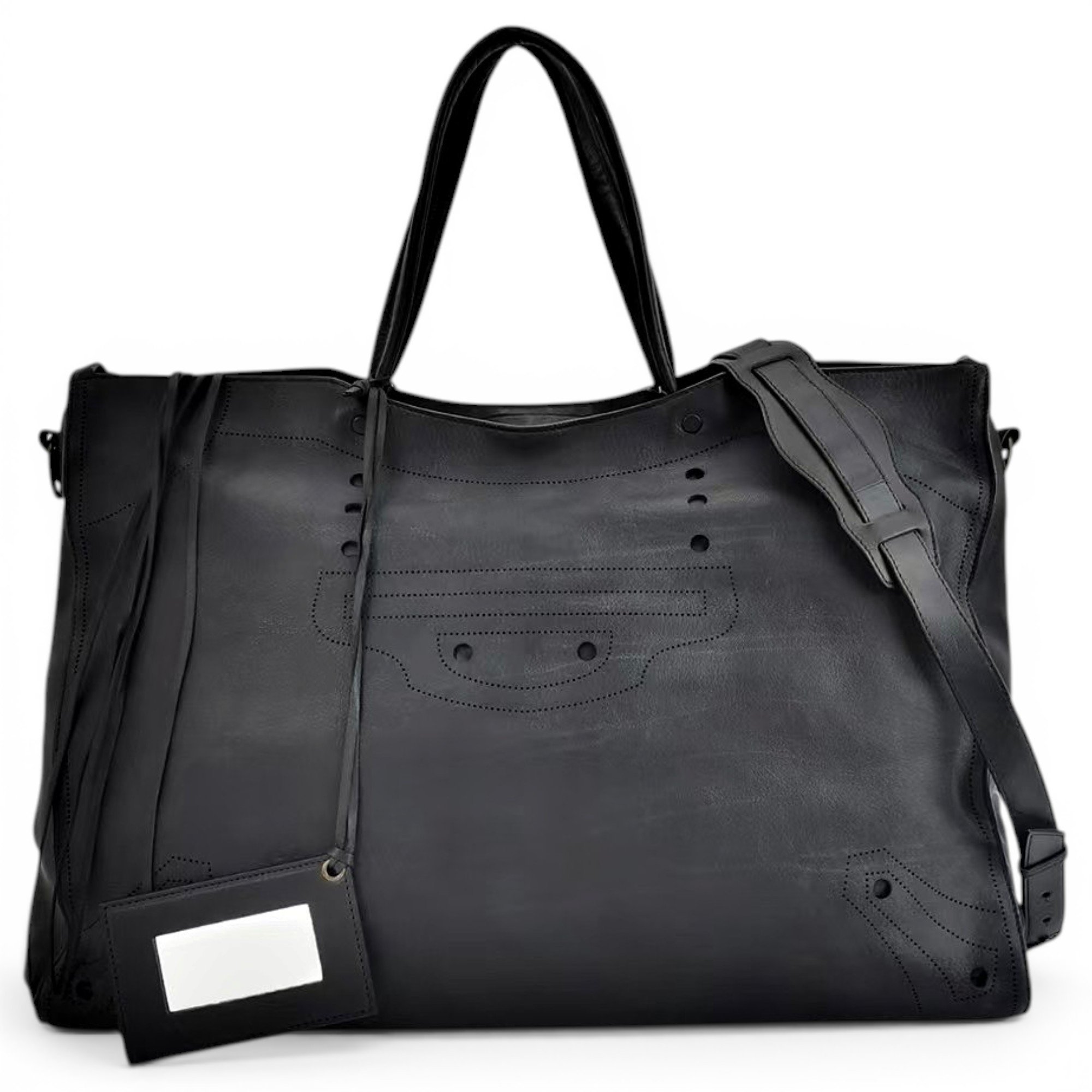 City leather handbag