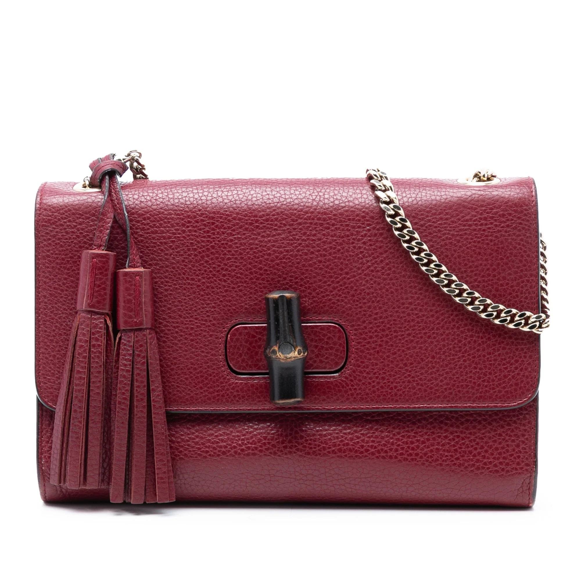Bamboo leather crossbody bag