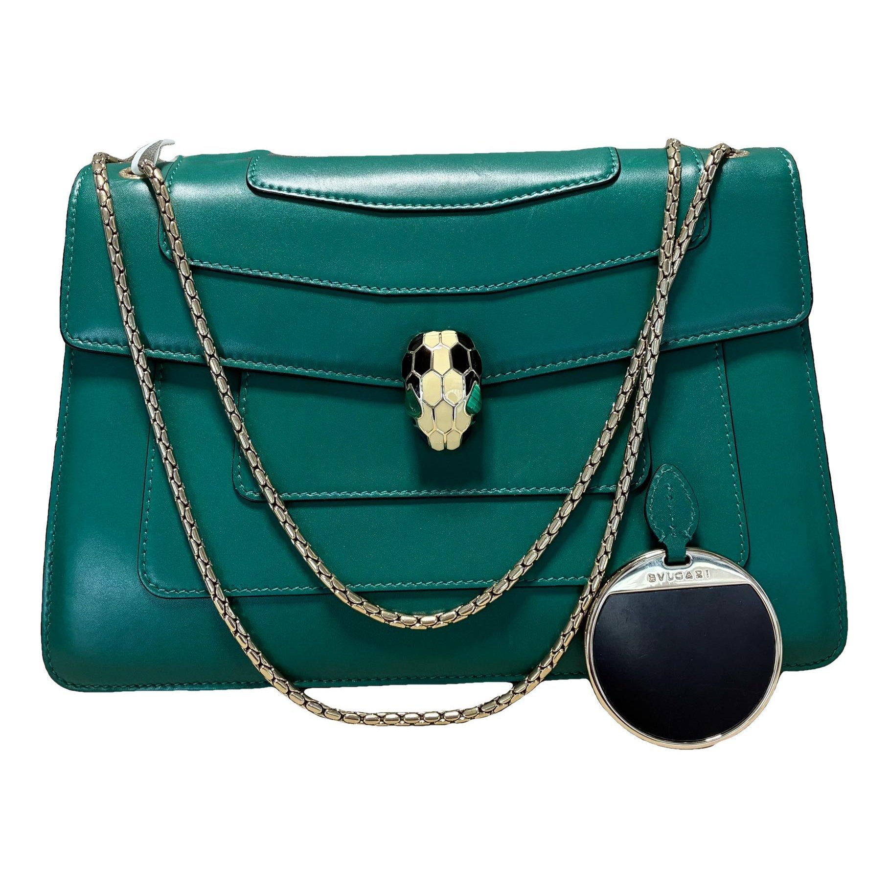 Serpenti leather handbag