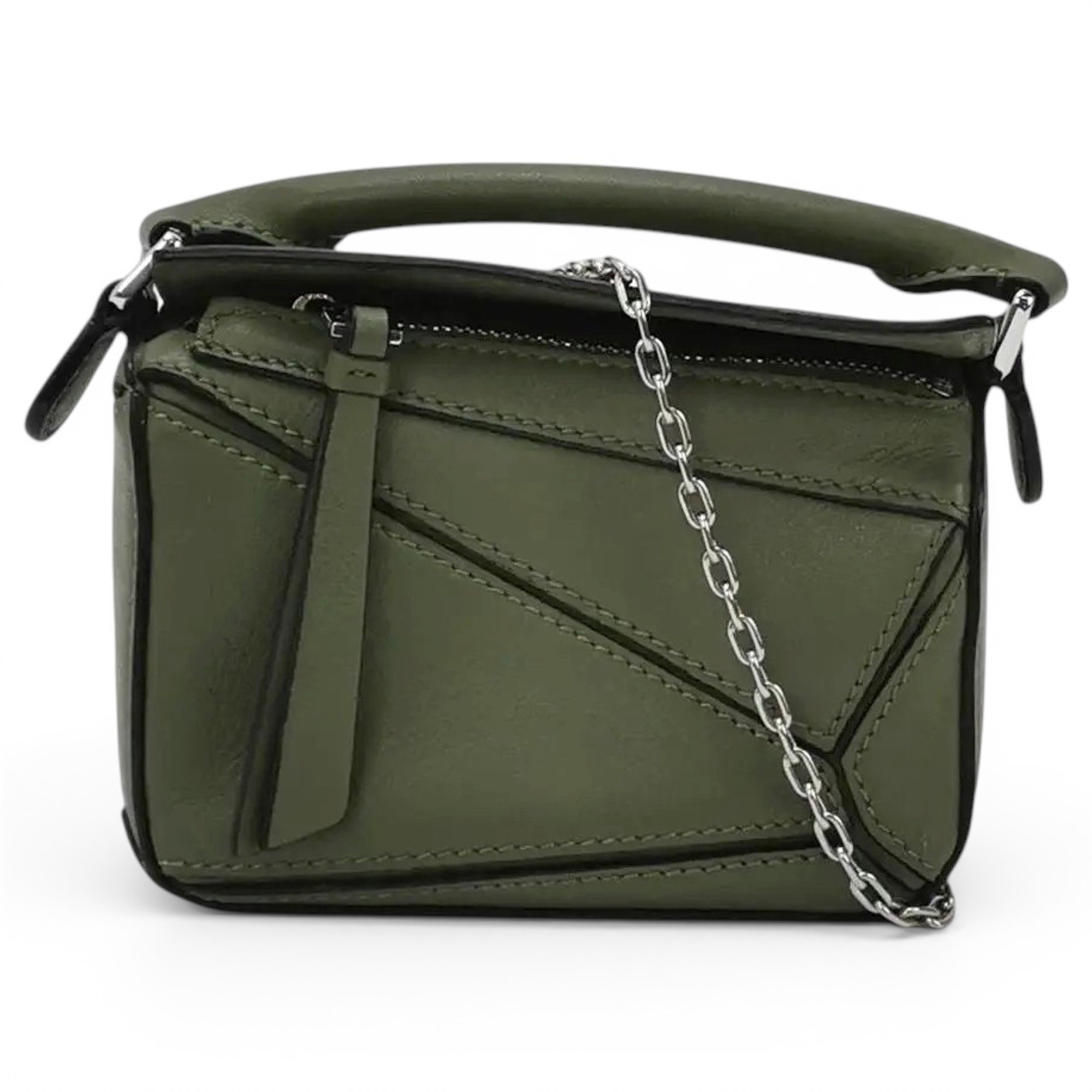 Puzzle leather crossbody bag