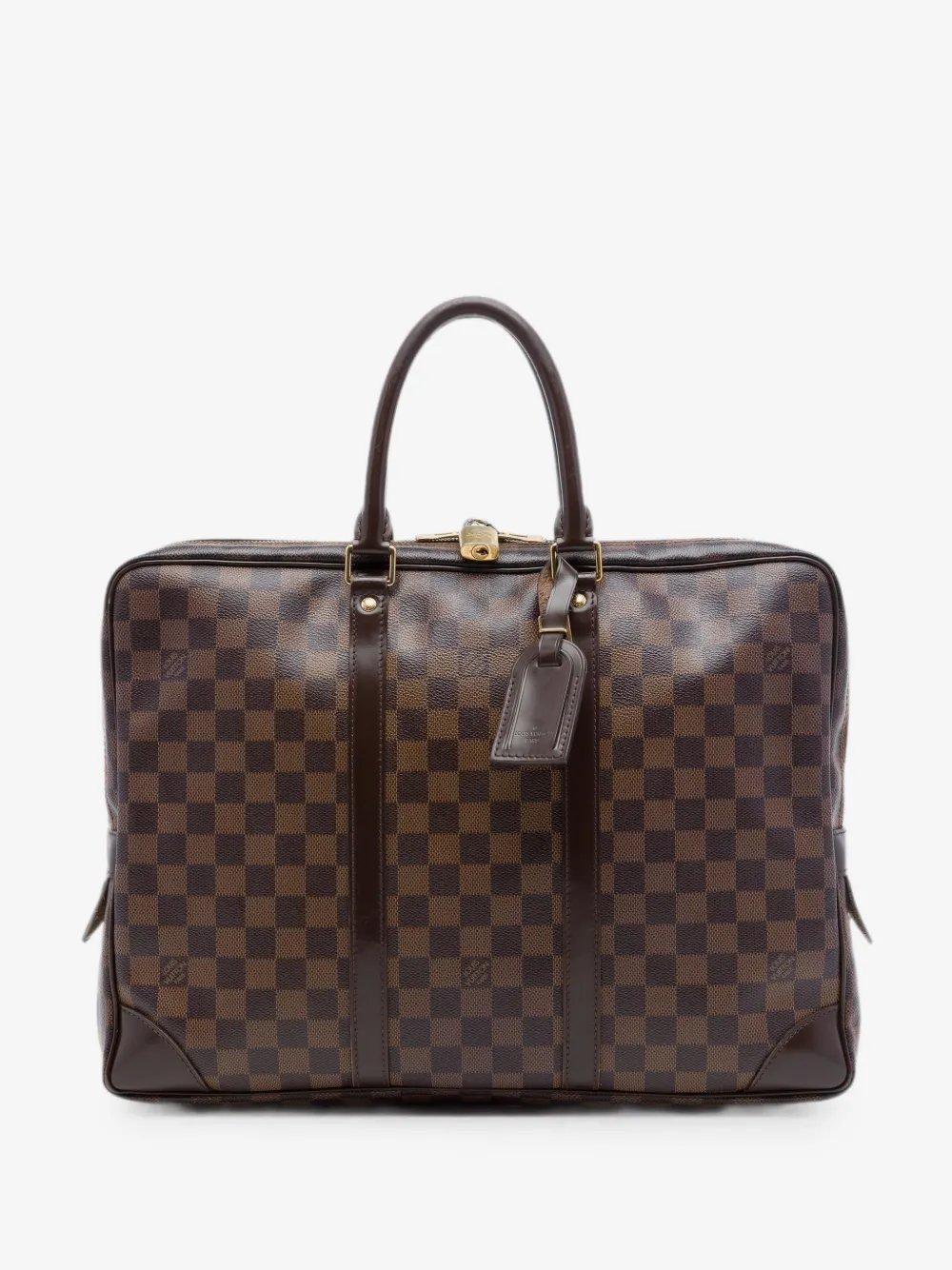 2010 Damier Ebene Porte Documents Voyage PM business bag