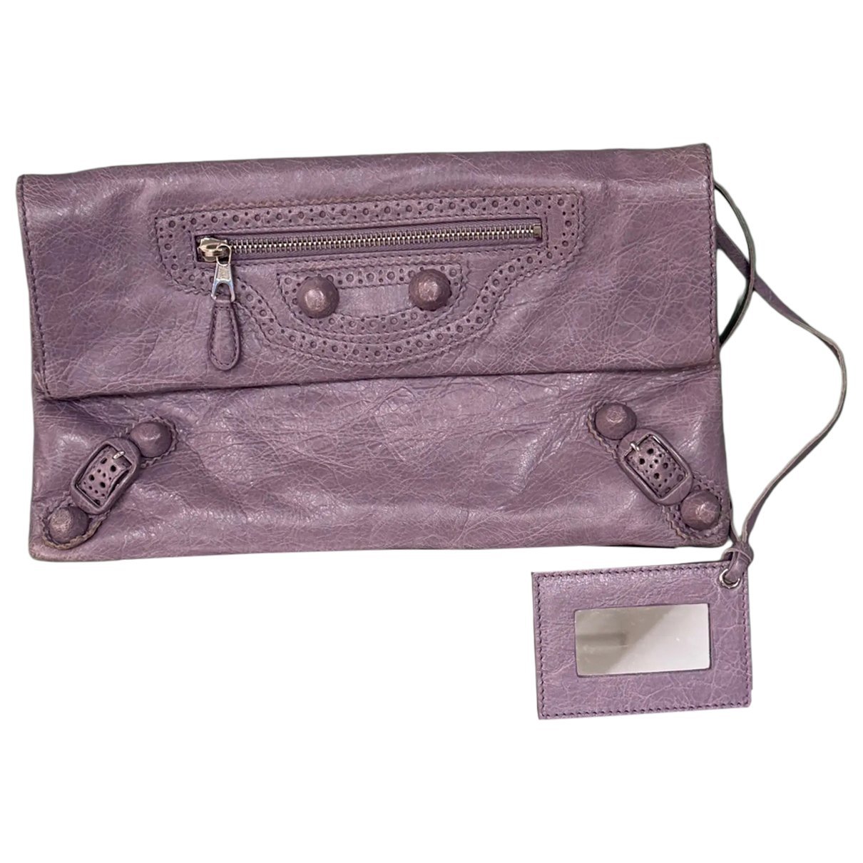 Envelop leather clutch bag