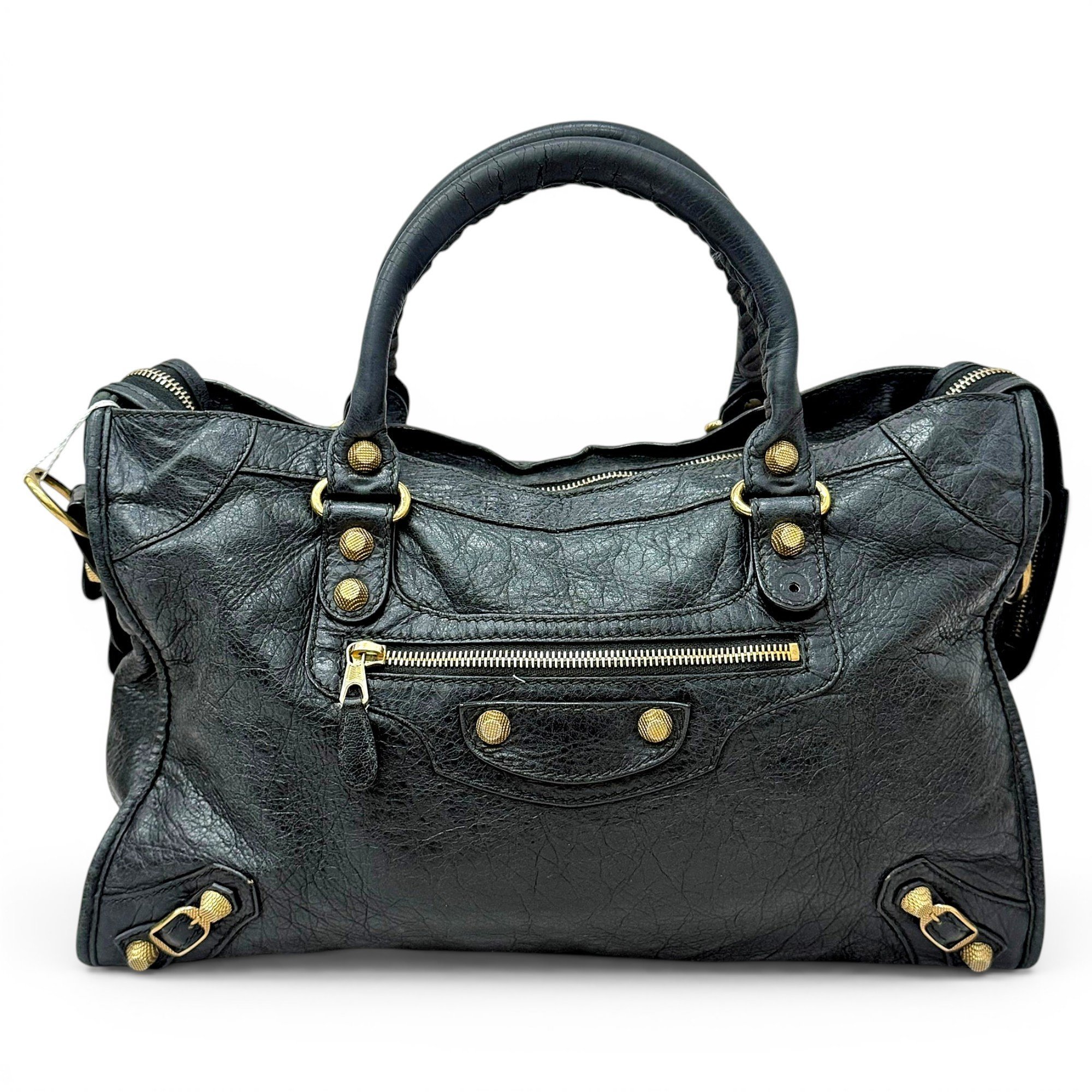 City leather handbag