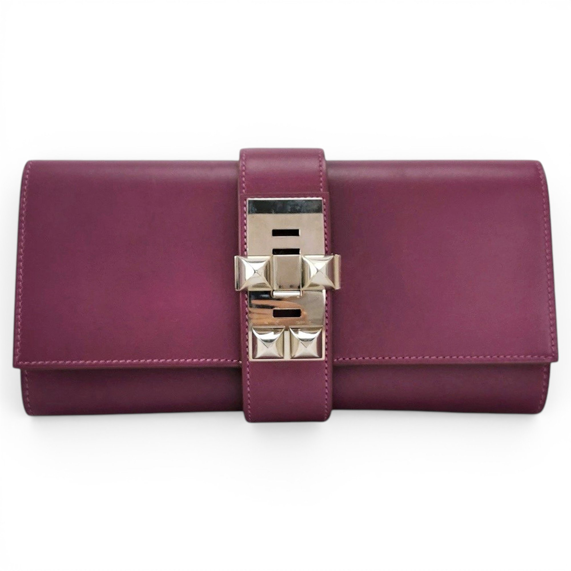 Médor leather clutch bag