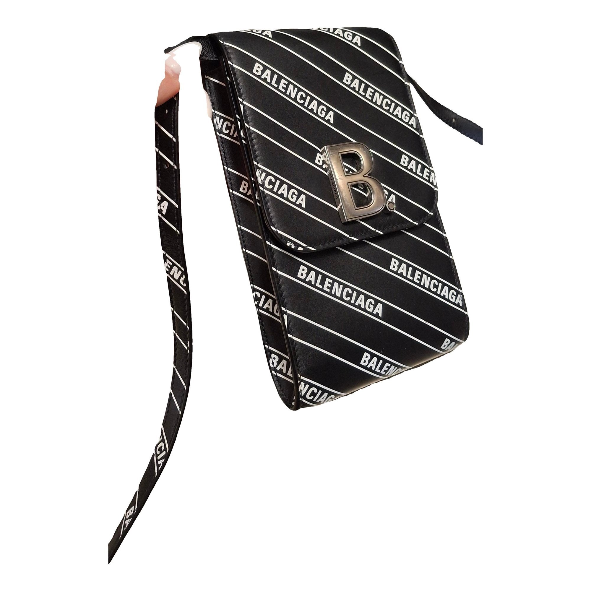 Leather clutch bag