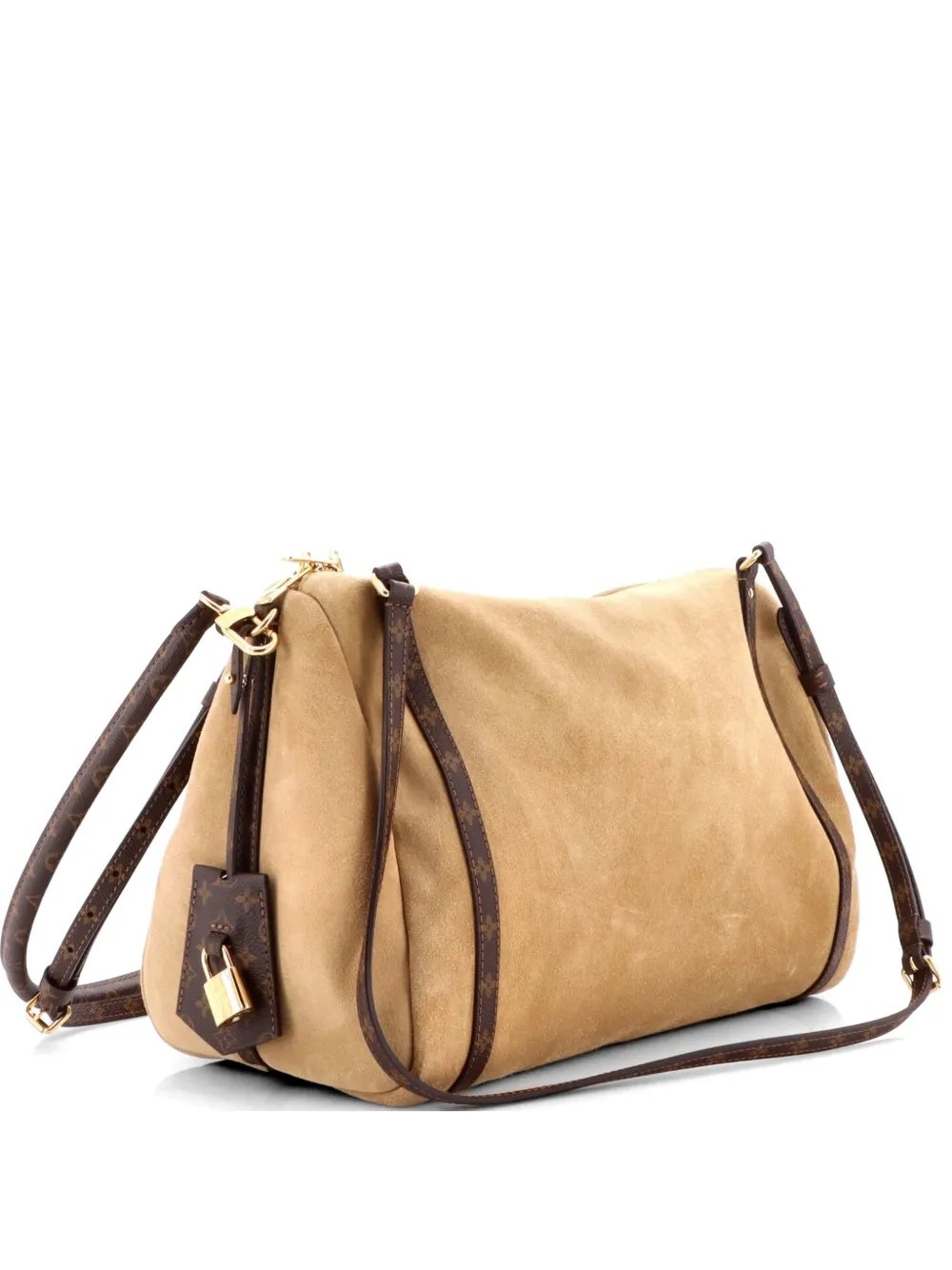 Express Handbag Suede with Monogram Canvas MM shoulder bag