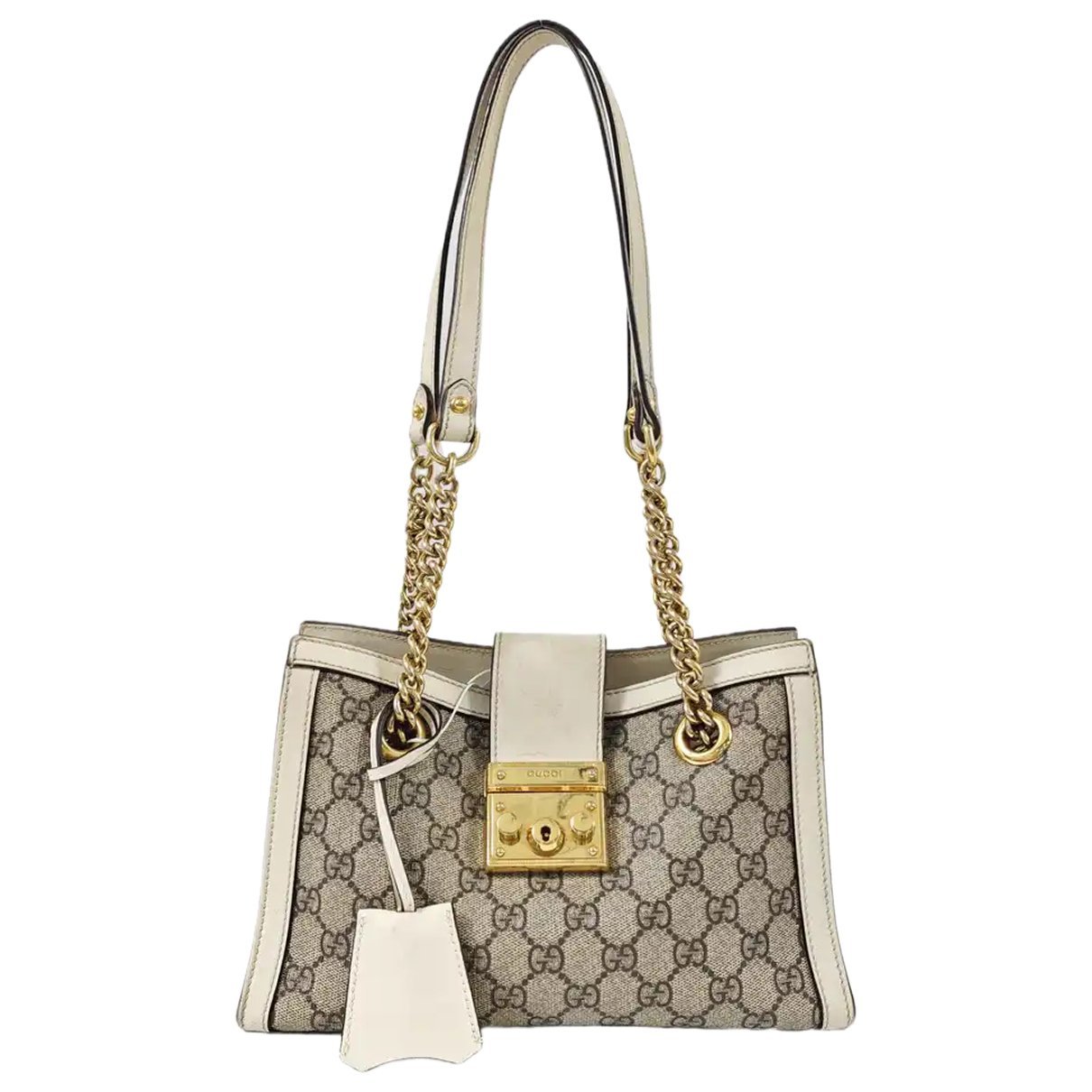 Padlock leather handbag
