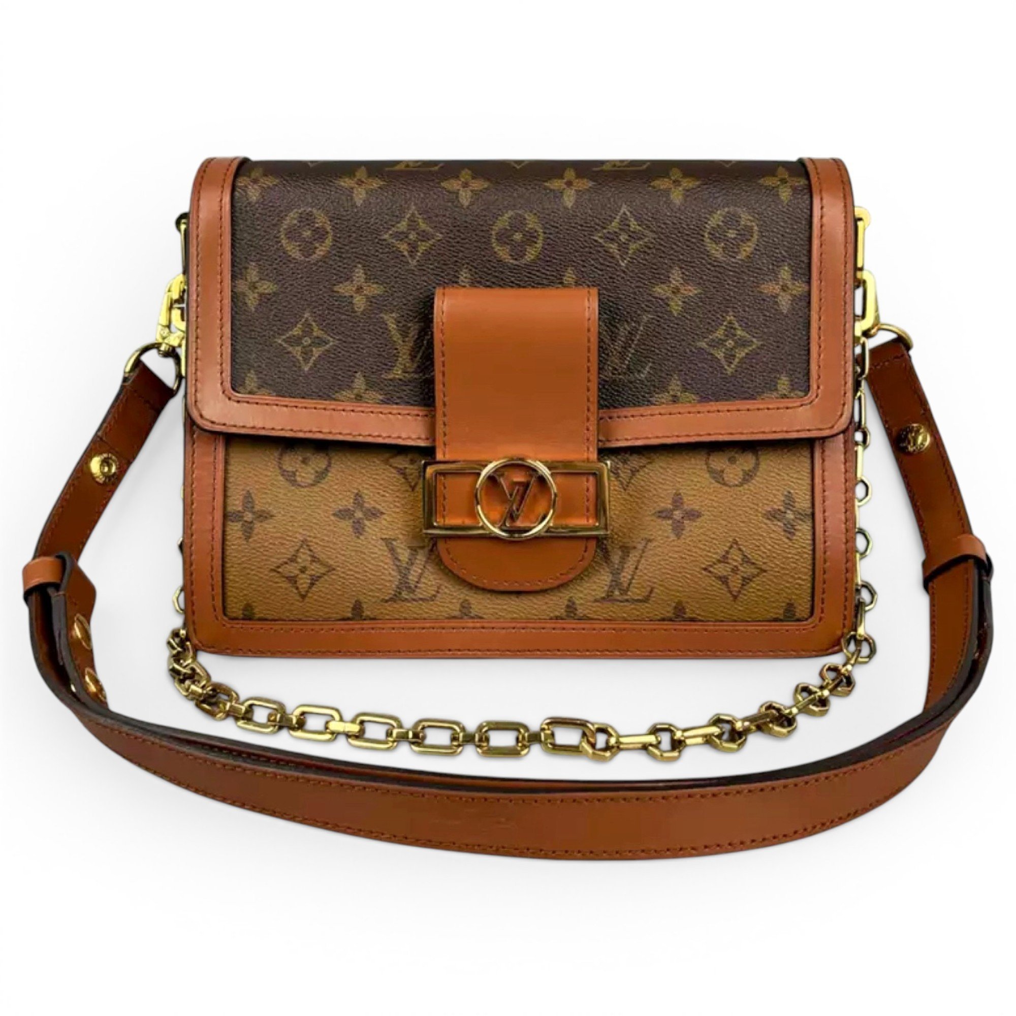 Dauphine leather handbag