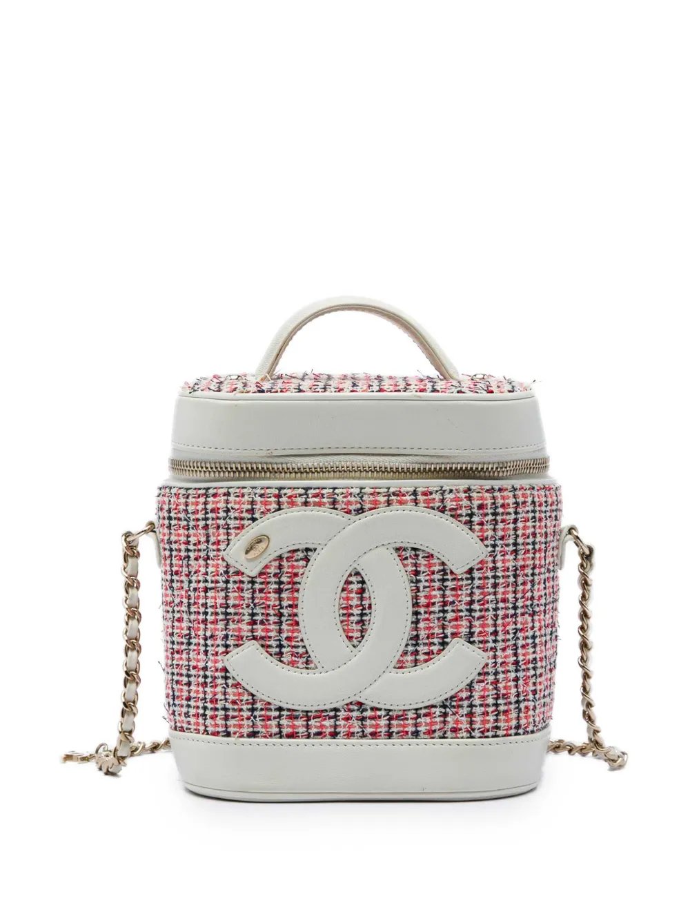 2019 Tweed and Lambskin CC Vanity Case satchel
