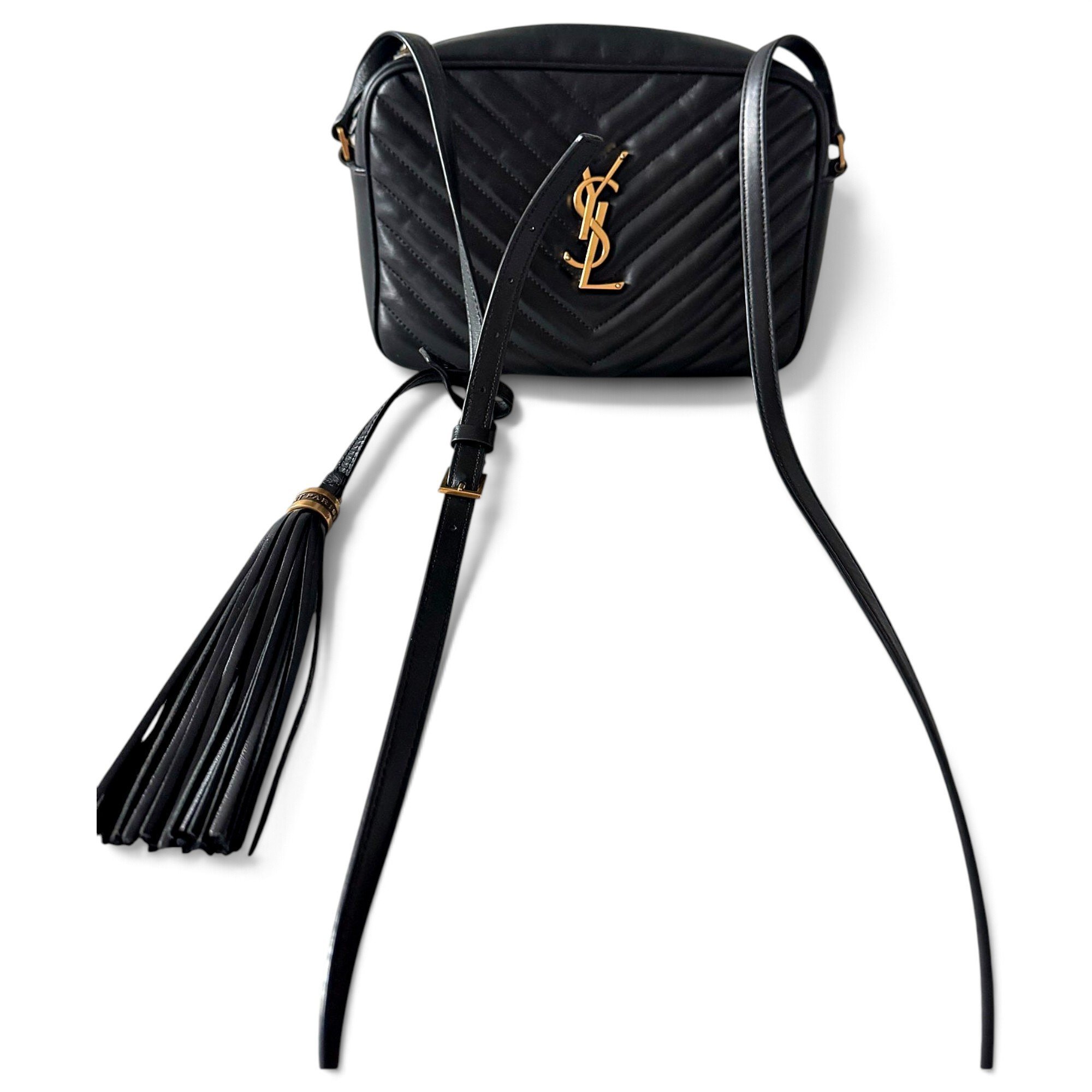 Camera Lou leather crossbody bag