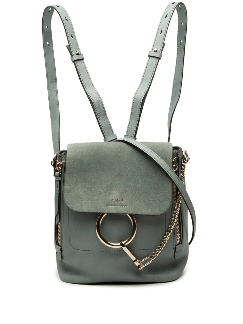 Chloe 2018 Medium Calfskin and Suede Faye backpack
