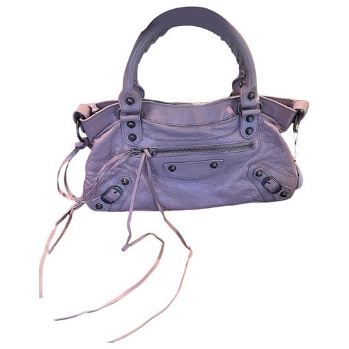 City leather handbag