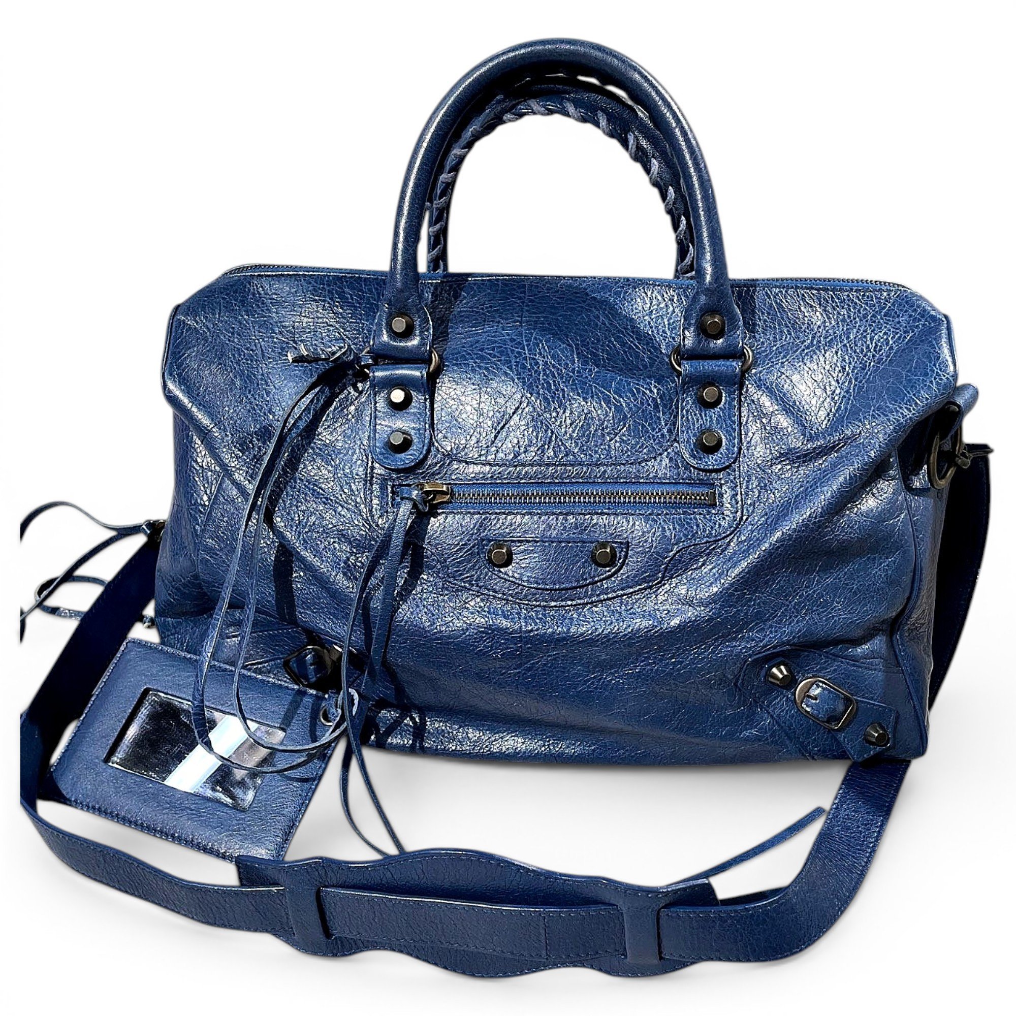 City leather handbag
