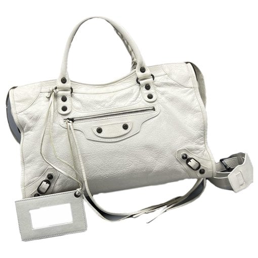 City leather handbag