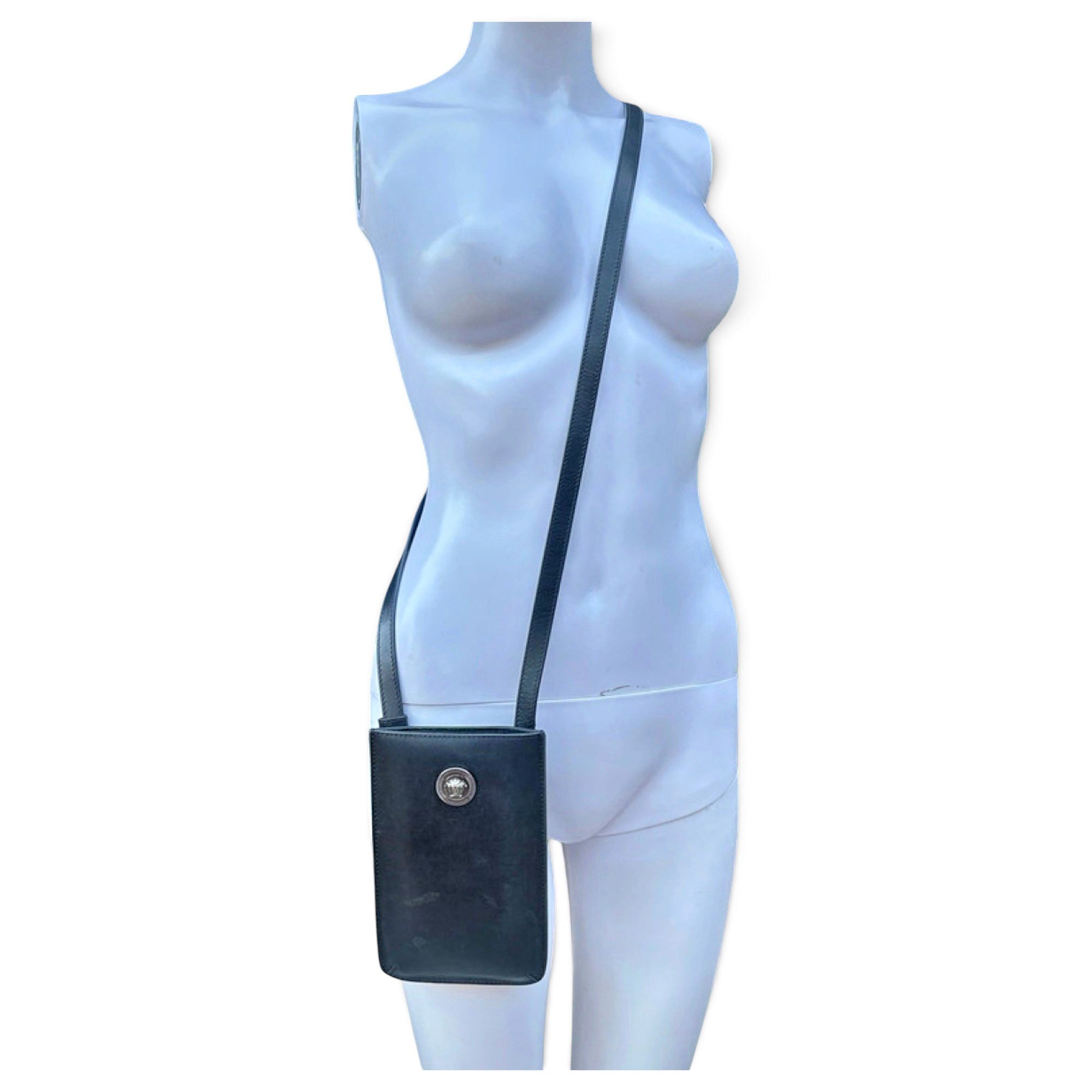 Leather clutch bag