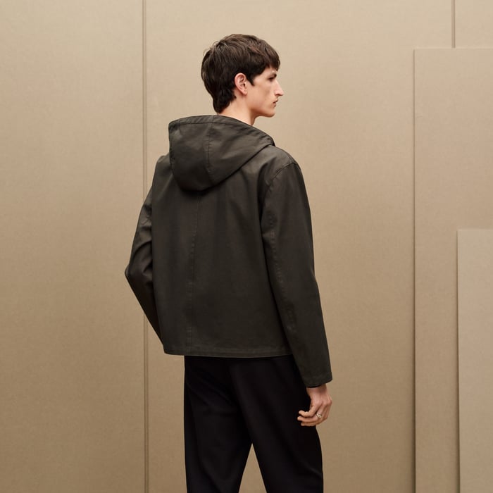 Kaki Hooded Jacket