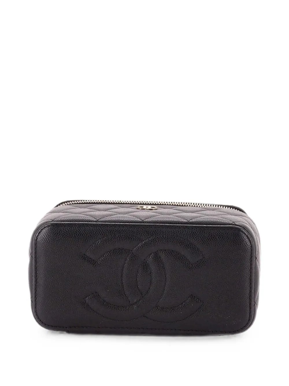 Classic Vanity Case with Chain Quilted Caviar Small crossbody bag