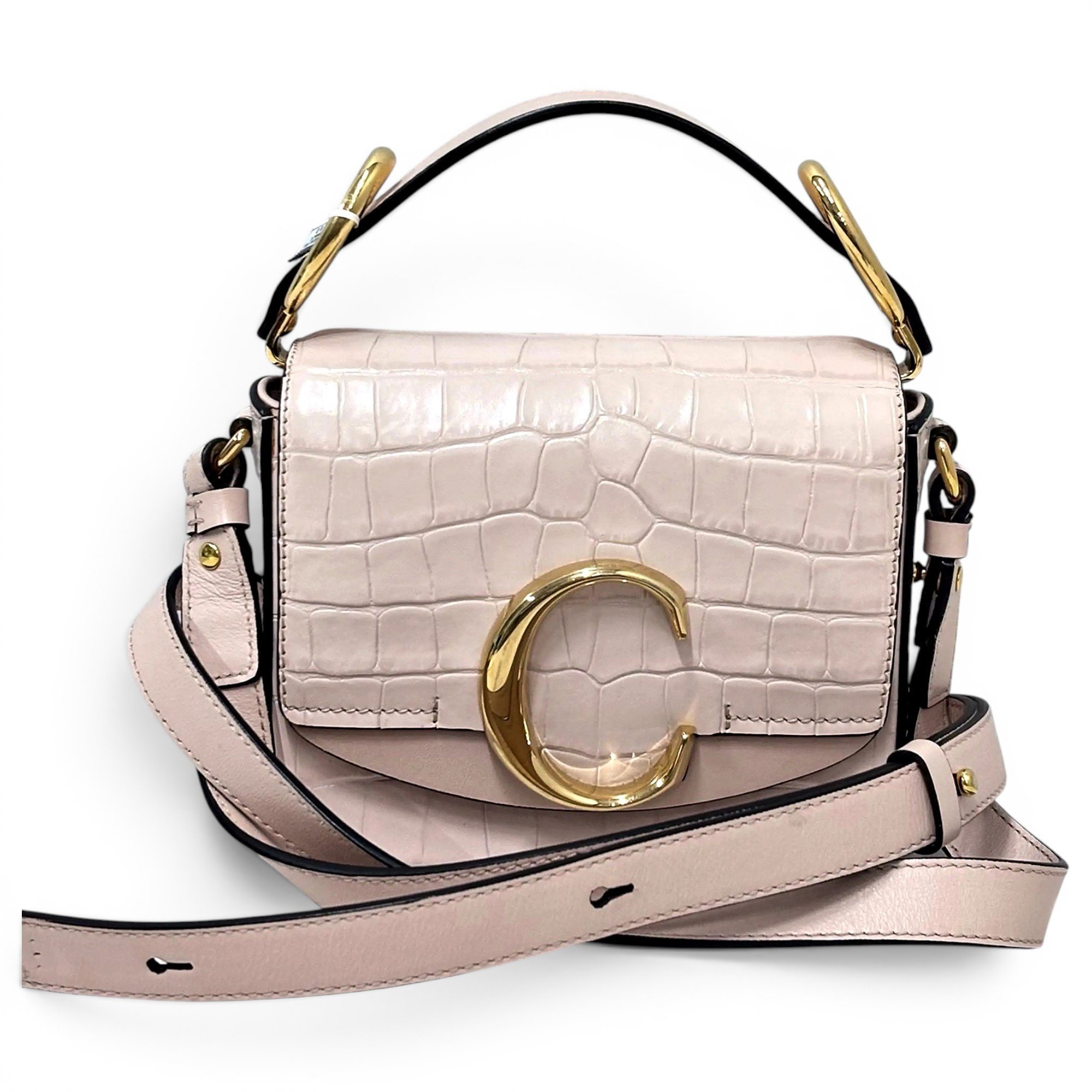 C leather crossbody bag